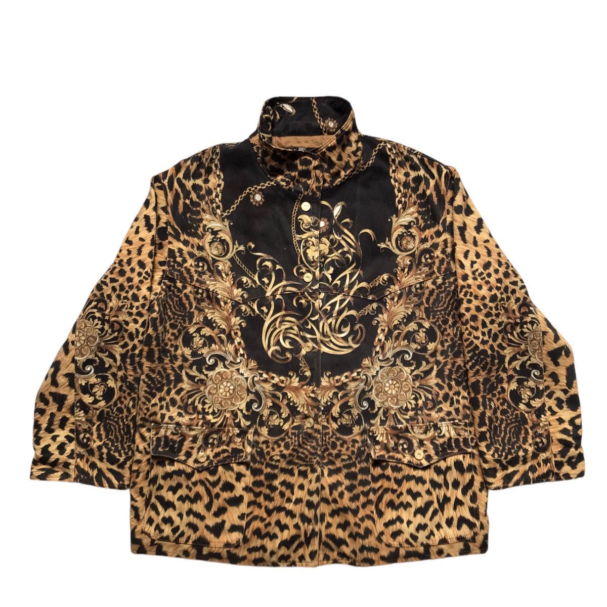 Infinite Archives RARE VINTAGE ROBERTO CAVALLI SILK GOLD OVERPRINT JACKET Size US L / EU 52-54 / 3 - 1 Thumbnail