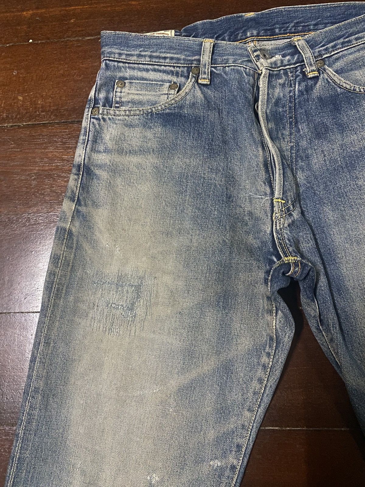 Burgus Plus Vintage Burgus Plus Hinoya Co Distressed mud wash Selvedge Size US 30 / EU 46 - 8 Thumbnail