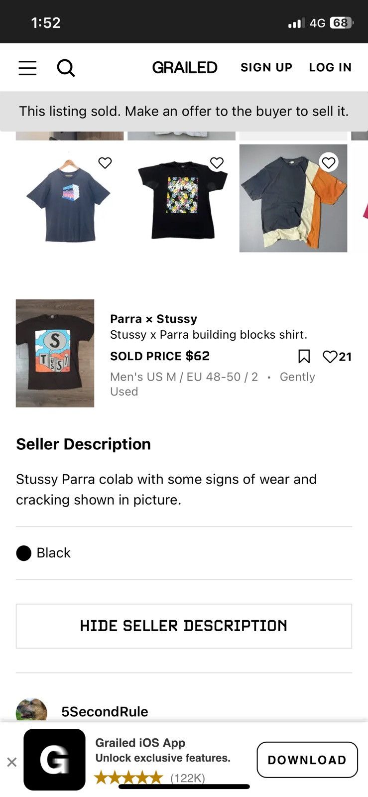 Stussy Stussy X Parra Building Blocks Tshirt Size US S / EU 44-46 / 1 - 12 Thumbnail