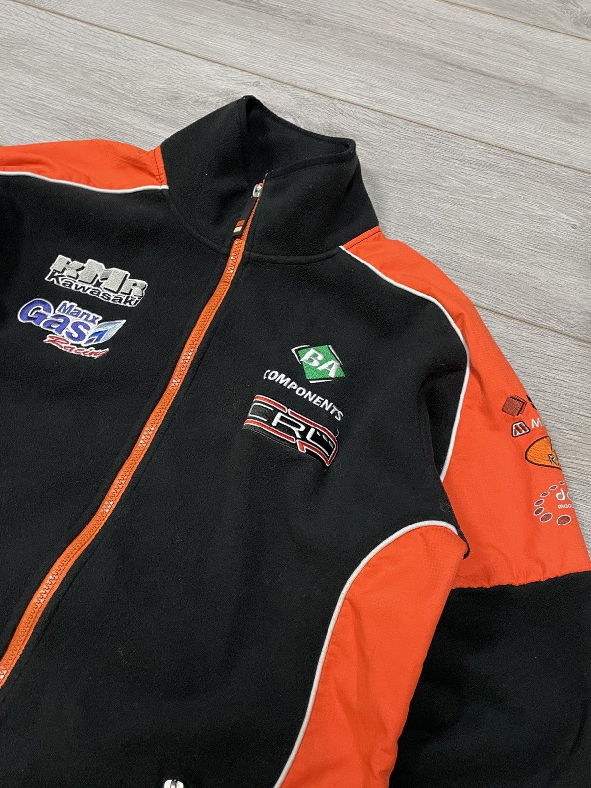 Japanese Brand × Vintage Kawasaki kMr vintage fleece zip jacket Size US L / EU 52-54 / 3 - 5 Thumbnail