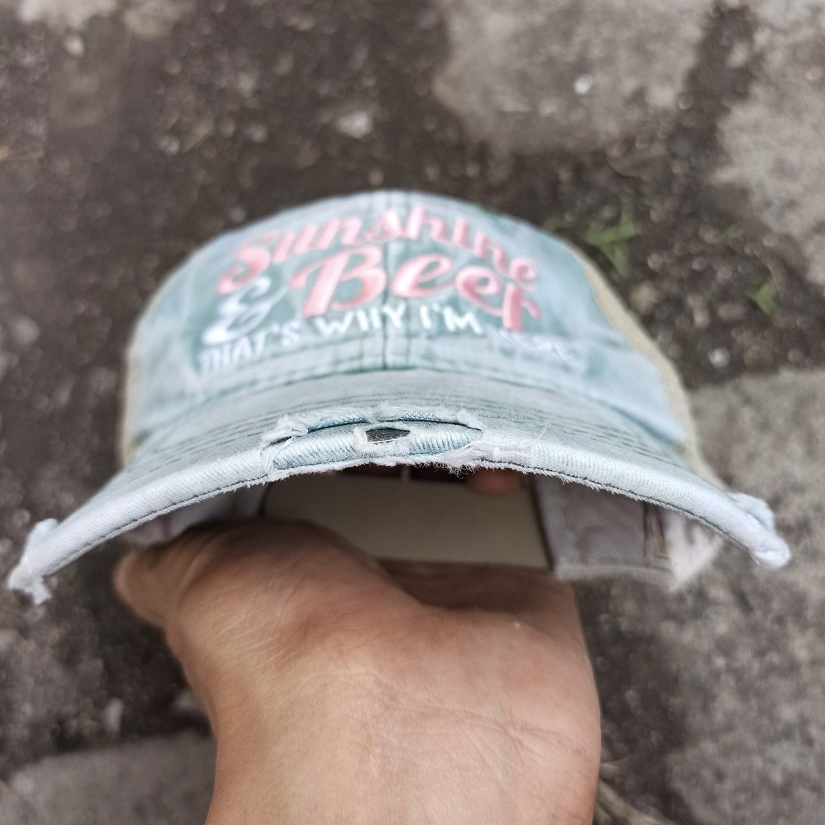 14th Addiction SICK wash distresses hat sunshine & beer Size ONE SIZE - 19 Thumbnail