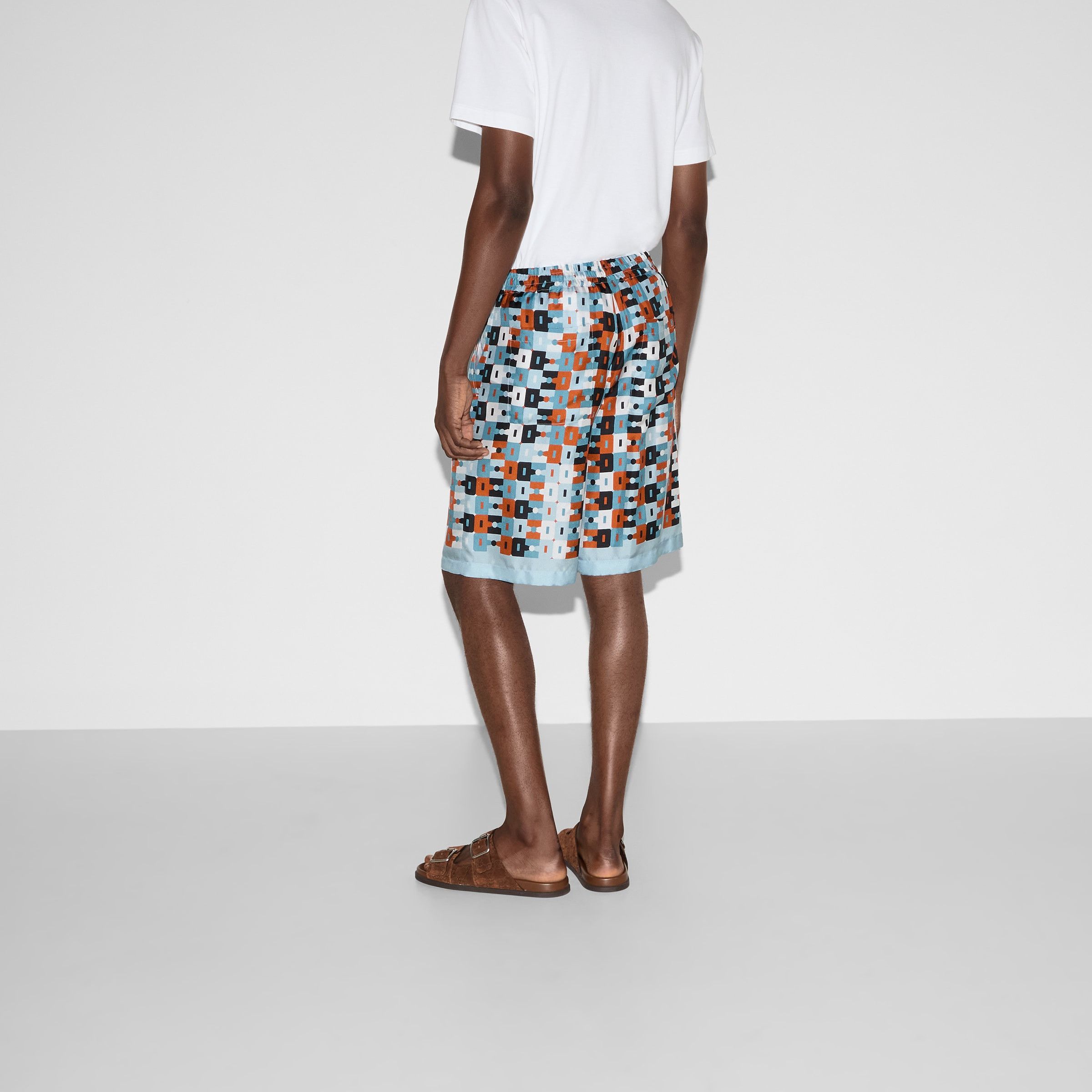 Gucci o1mt1gz0226 Printed Silk Twill Shorts in Multicolor Size US 30 / EU 46 - 4 Thumbnail