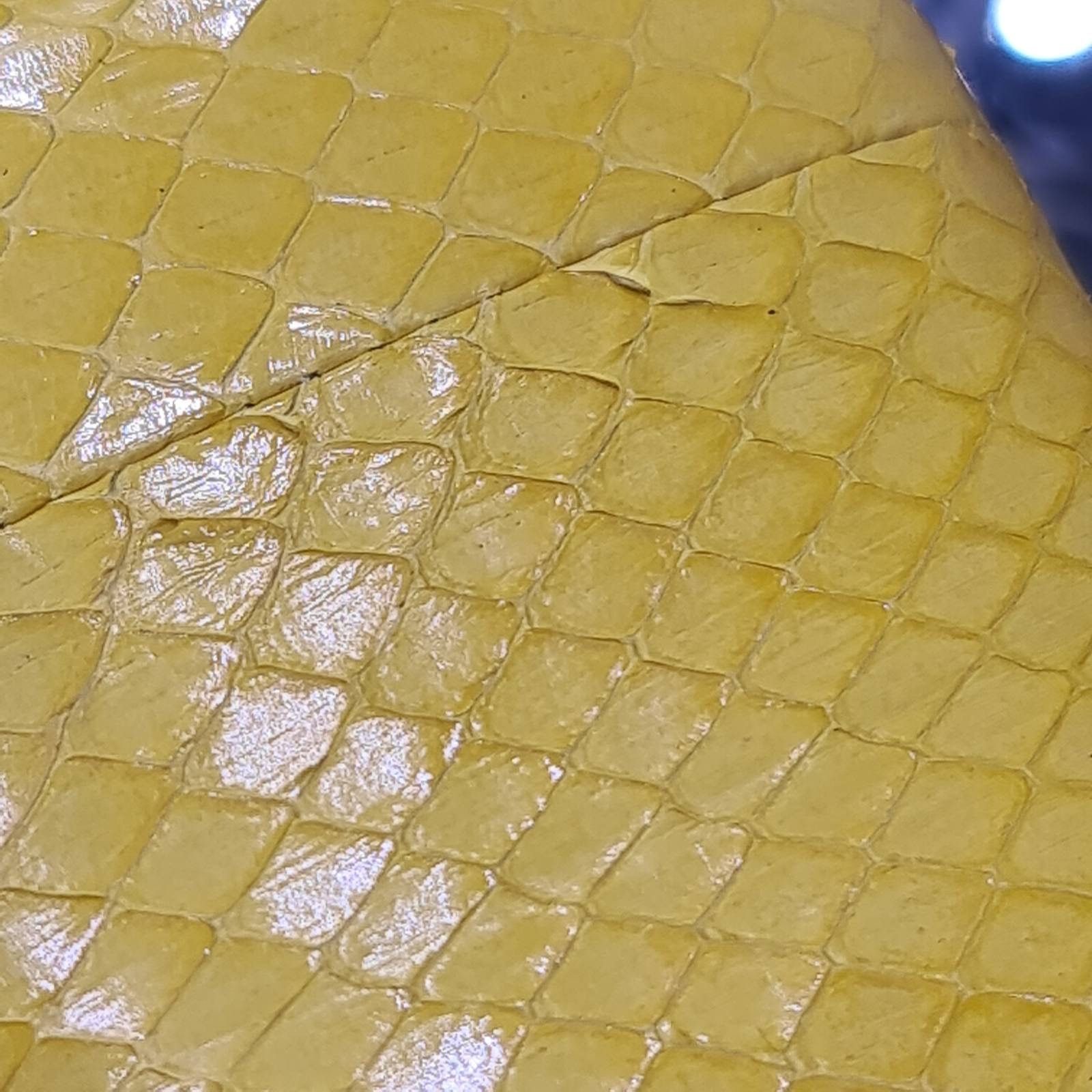 Alexander McQueen Alexander McQueen Yellow Snakeskin Skull Clutch Size ONE SIZE - 5 Thumbnail