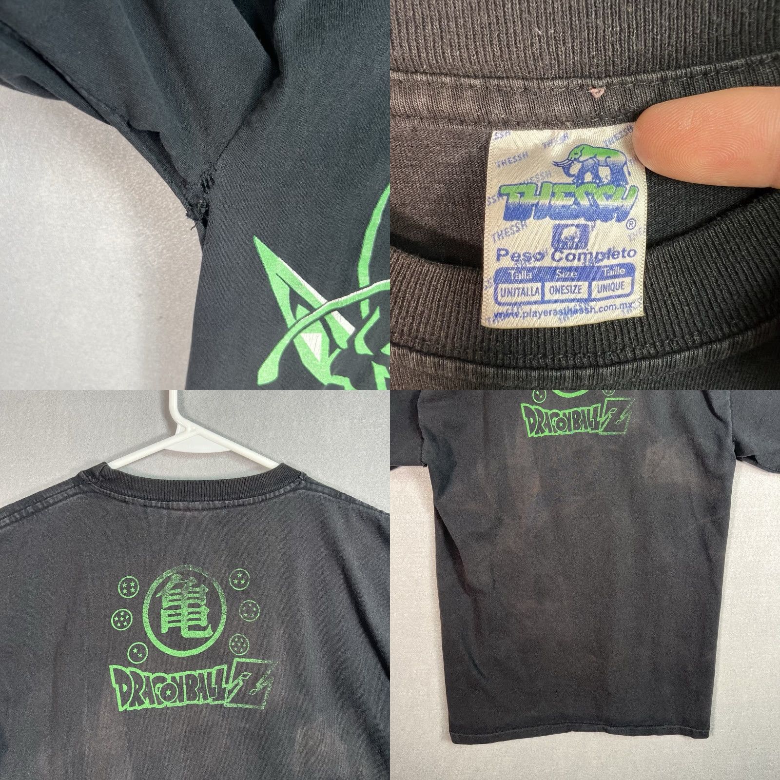 Vintage VINTAGE 1990s Dragon Ball Z Piccolo Anime Graphic T Shirt Men S/M Black Cotton Streetwear Size US S / EU 44-46 / 1 - 8 Thumbnail