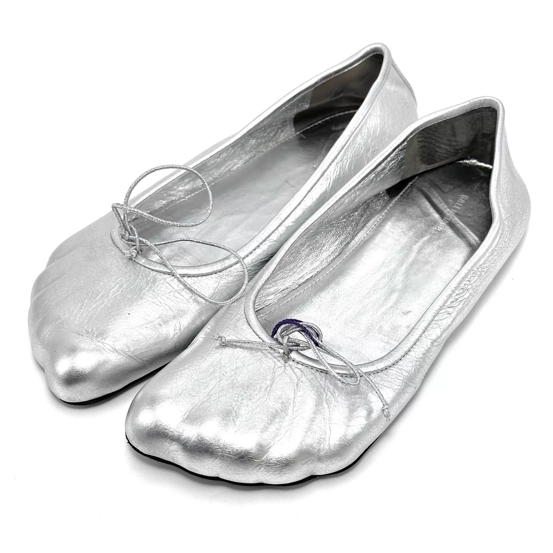 Balenciaga BALENCIAGA women's Silver Toe Ballet Flats 36.5 Size US 6 / IT 36 - 6 Thumbnail