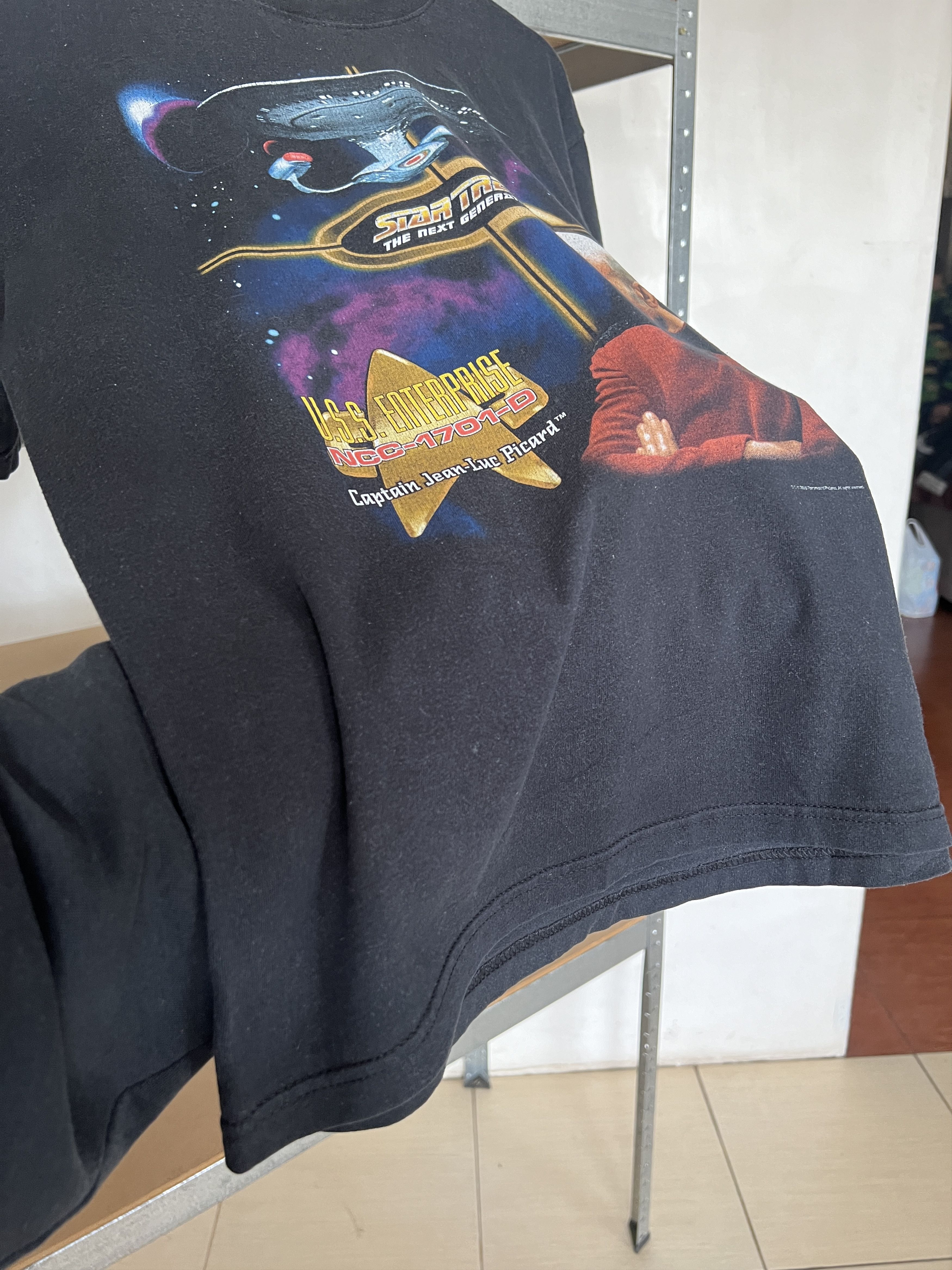 Vintage Vintage 2000 Star Trek Captain Picard Series Movie T-shirt Size US M / EU 48-50 / 2 - 10 Thumbnail