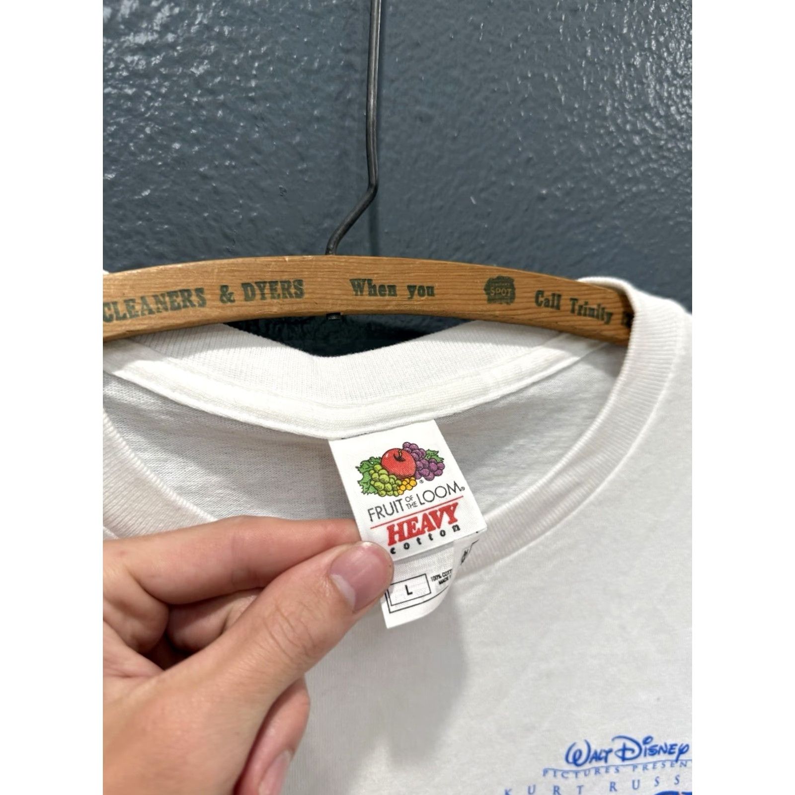 Disney VINTAGE Walt Disney Miracle Kurt Russell Movie Promo White Tee Shirt L Mens Size US L / EU 52-54 / 3 - 2 Thumbnail