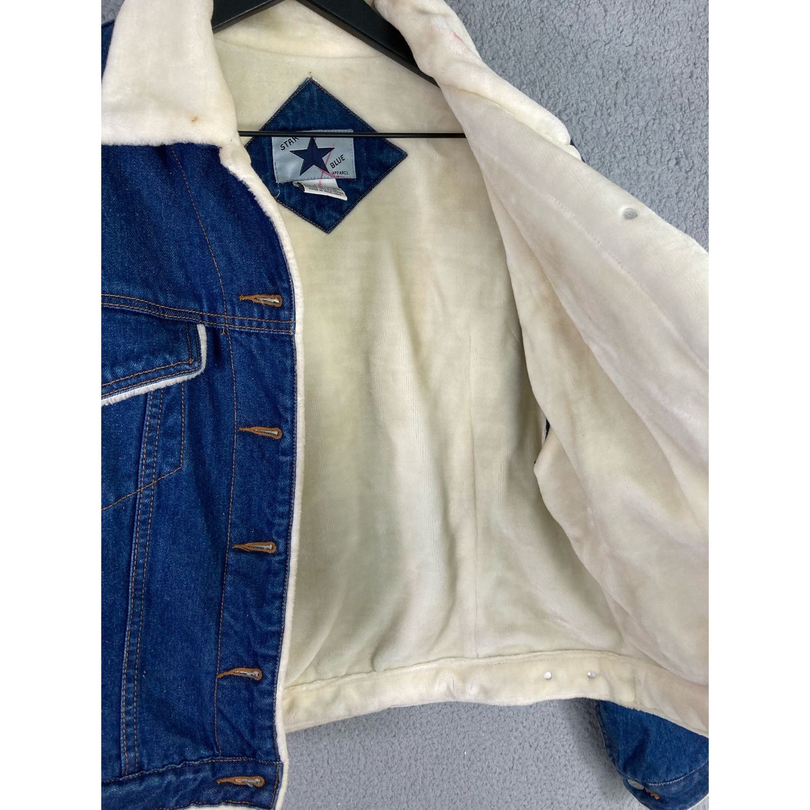 Other VTG Blue Star Apparel Denim Jacket Sherpa Style Rare Large Size L / US 10 / IT 46 - 11 Thumbnail