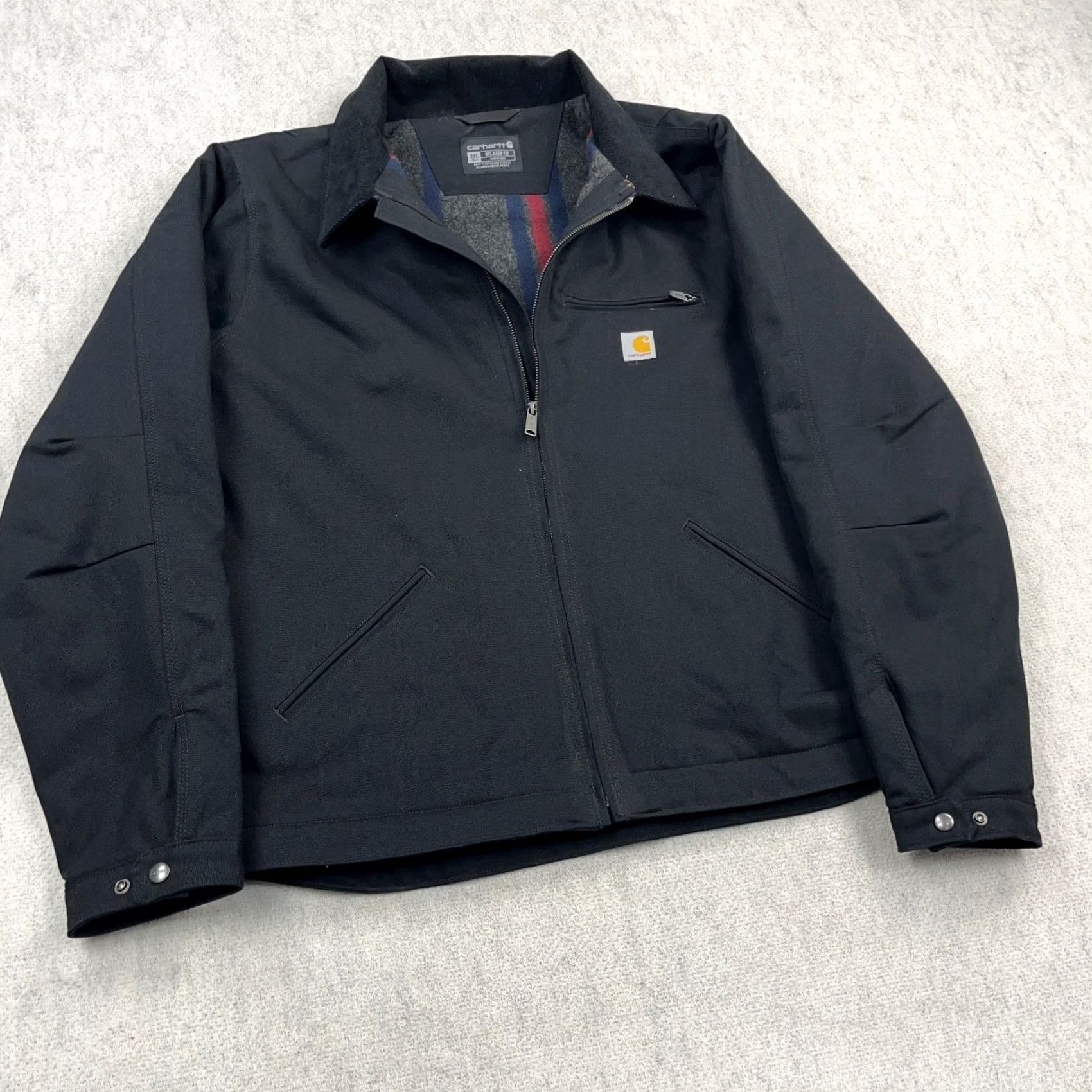 Carhartt Carhartt Detroit Jacket Men 2XL Tall Black Duck Relaxed Fit Blanket Lined Work Size US XXL / EU 58 / 5 - 3 Thumbnail