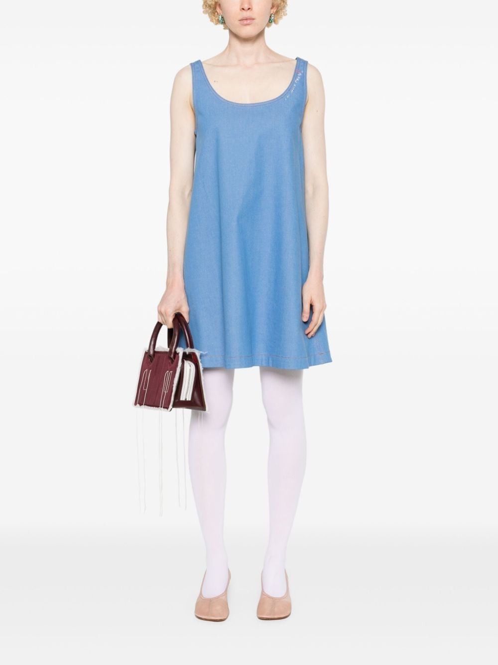 Marni o1f1d3z0725 Kleid Denim Minidress in Blue Size XS / US 0-2 / IT 36-38 - 2 Thumbnail
