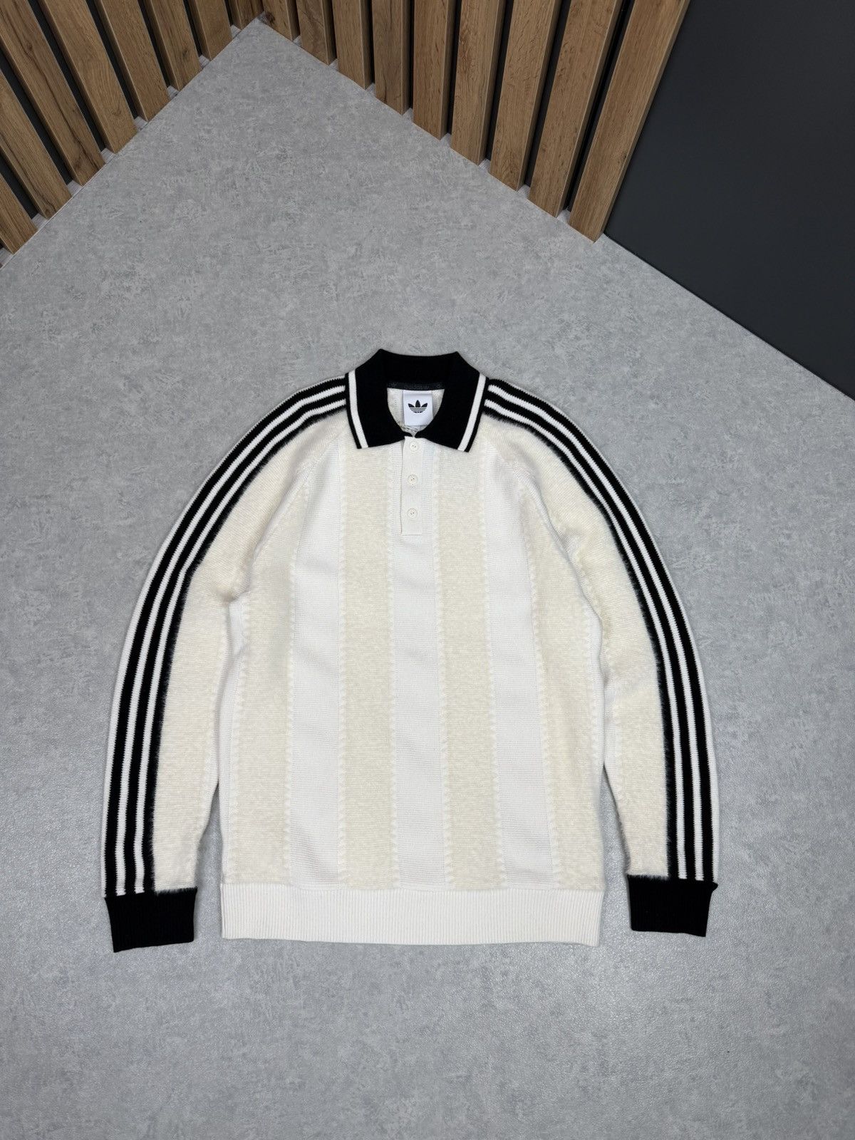 Adidas Adidas Premium Knitted Blokecore Jersey Cream White Size S Size US S / EU 44-46 / 1 - 10 Thumbnail