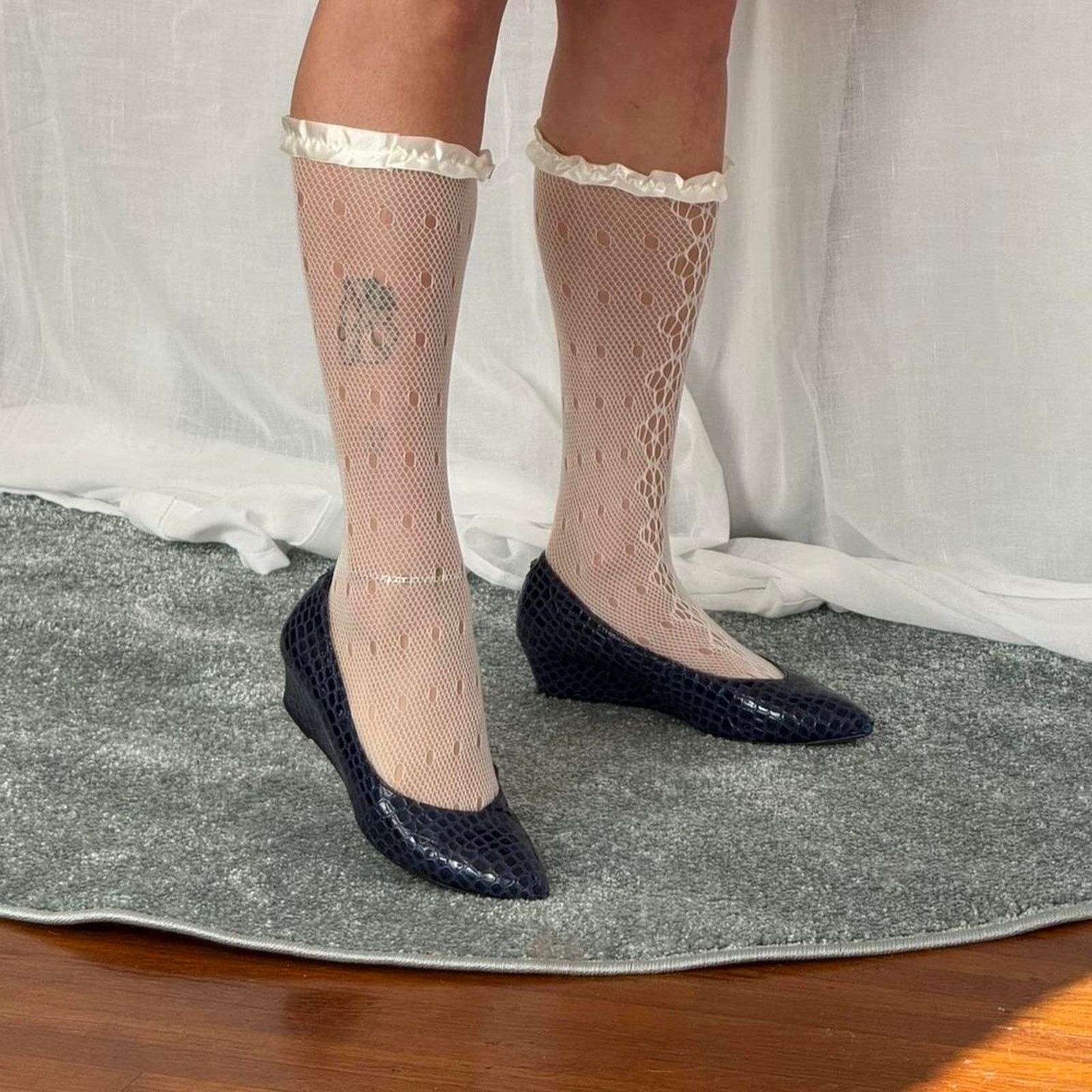 Other ✿ ruffled lace knee socks ✿ Size ONE SIZE - 4 Thumbnail