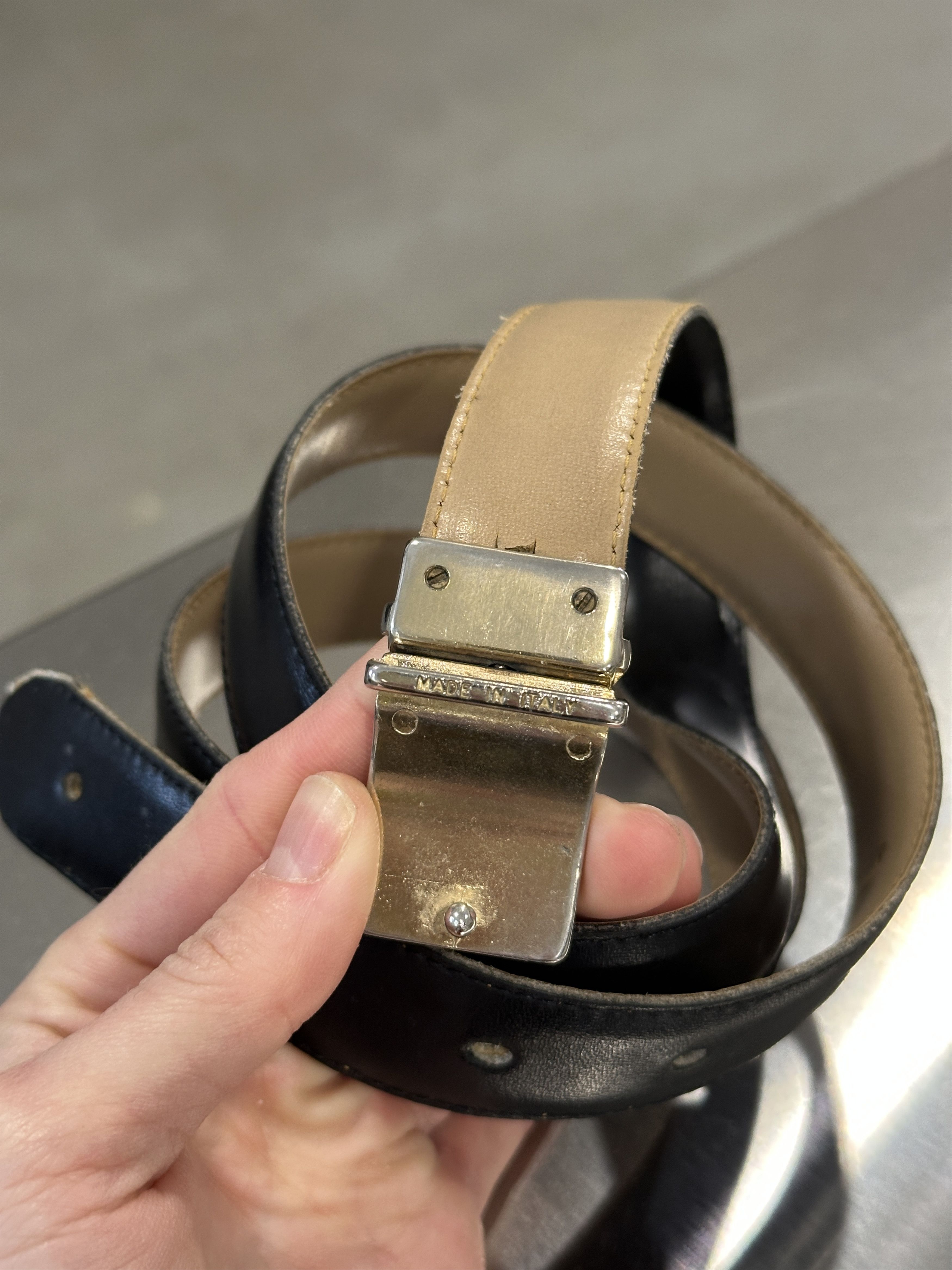 Vintage Vintage Yves Saint Laurent YSL Leather Belt Size ONE SIZE - 3 Thumbnail