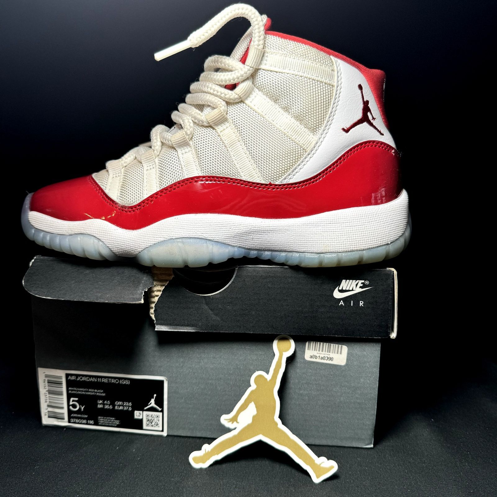 Jordan Brand × Nike Size 5 - Nike Air Jordan 11 Retro GS Cherry 2022 Men's Shoes Size US 5 / EU 37 - 8 Thumbnail