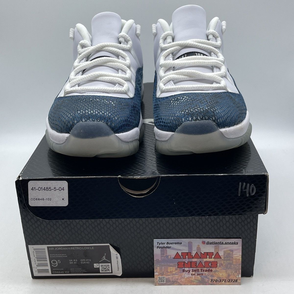 Jordan Brand Air Jordan 11 low navy snakeskin Size US 9.5 / EU 42-43 - 2 Thumbnail