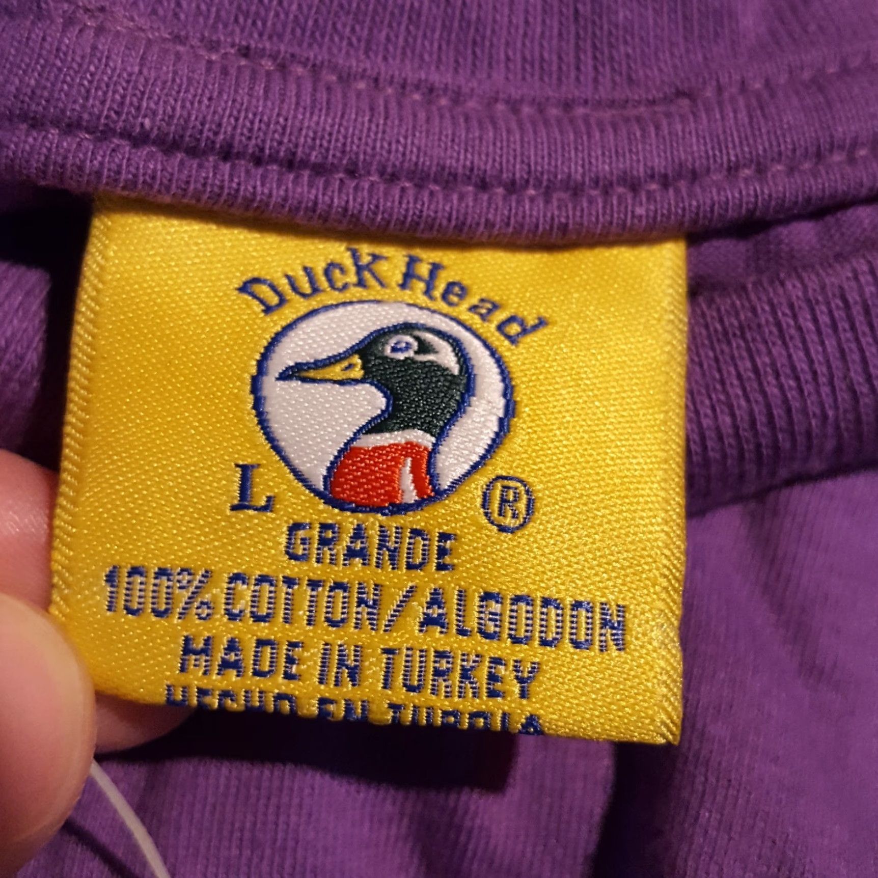 Vintage VINTAGE Duck Head Skater Tee Mens L Purple 90s Grunge T Shirt Logo Embroidered Cotton Shirt Size US L / EU 52-54 / 3 - 6 Thumbnail