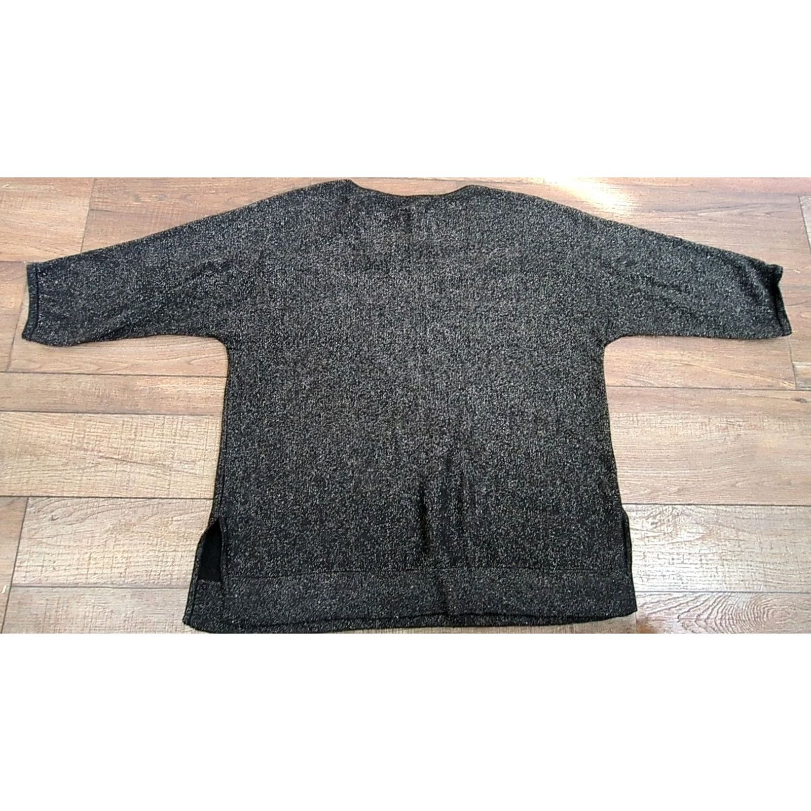 Avenue Avenue Women Sweater V-Neck Black Knit Pullover 14/16 Lightweight Casual Workwear Fall Winter Women Size XL / US 12-14 / IT 48-50 - 3 Thumbnail