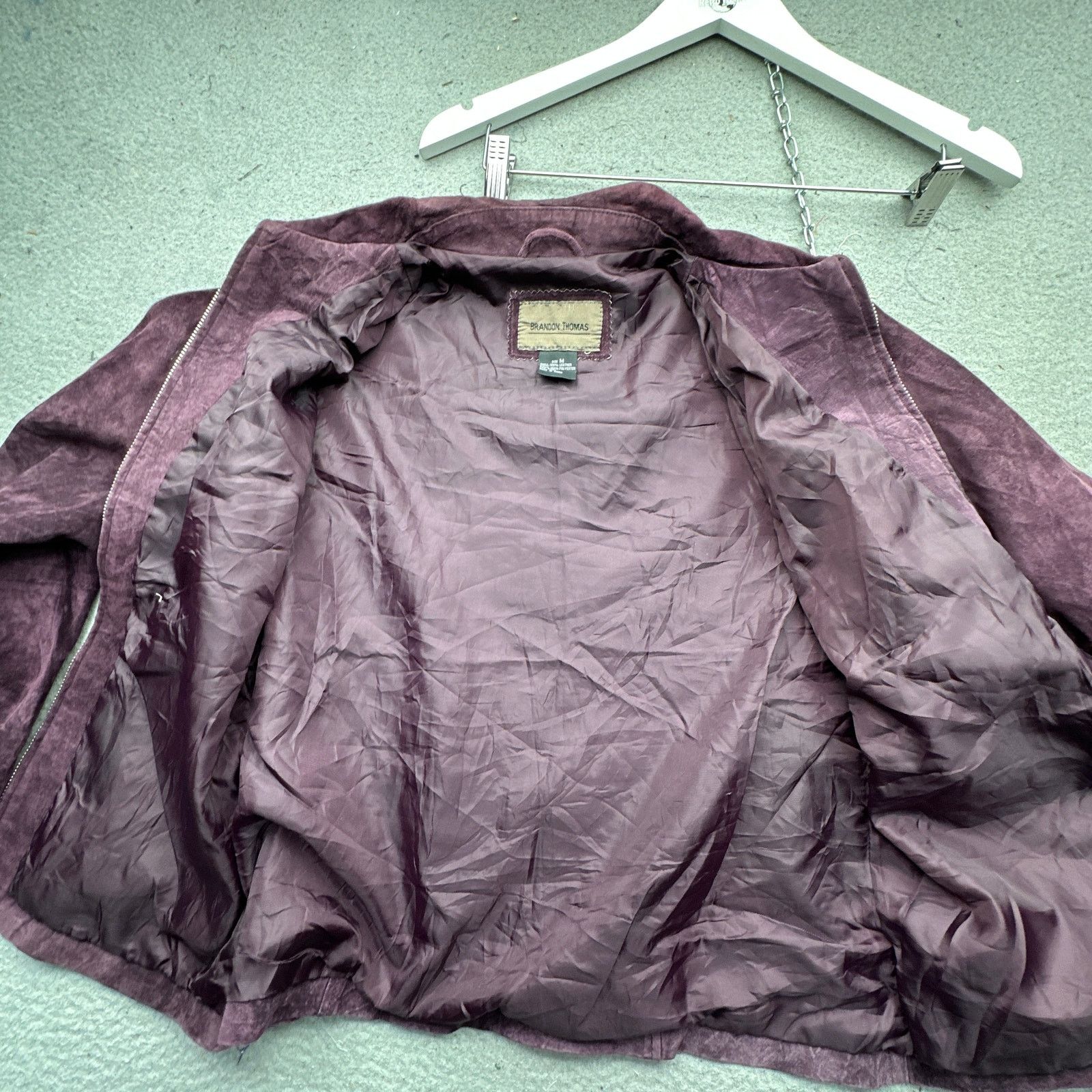 Other Vintage Brandon Thomas Suede Leather Jacket Womens M Purple Size M / US 6-8 / IT 42-44 - 7 Thumbnail