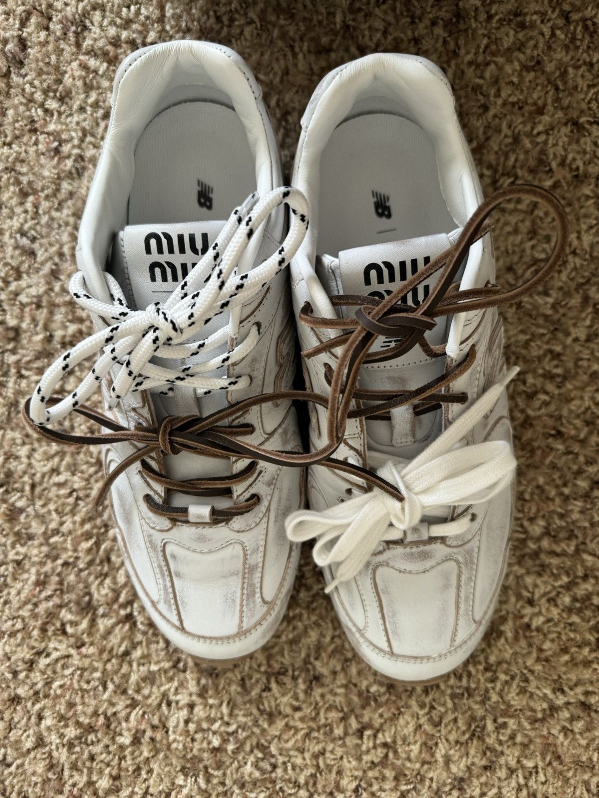 Miu Miu Miu miu new balance 530 leather sneaker FW24 Size US 8.5 / IT 38.5 - 6 Thumbnail