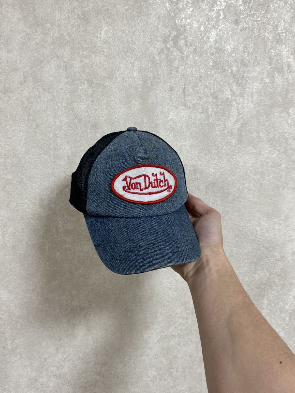 Vintage × Von Dutch Vintage Von Dutch Y2K jeans denim cap hat Size ONE SIZE - 3 Thumbnail