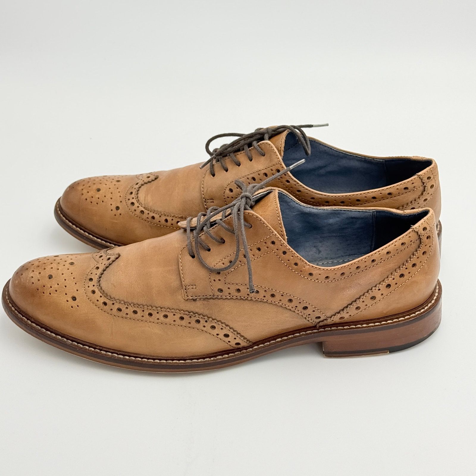 Aston Grey Aston Grey Cortland Wingtip Oxford Shoes Tan 10.5 Size US 10.5 / EU 43-44 - 3 Thumbnail
