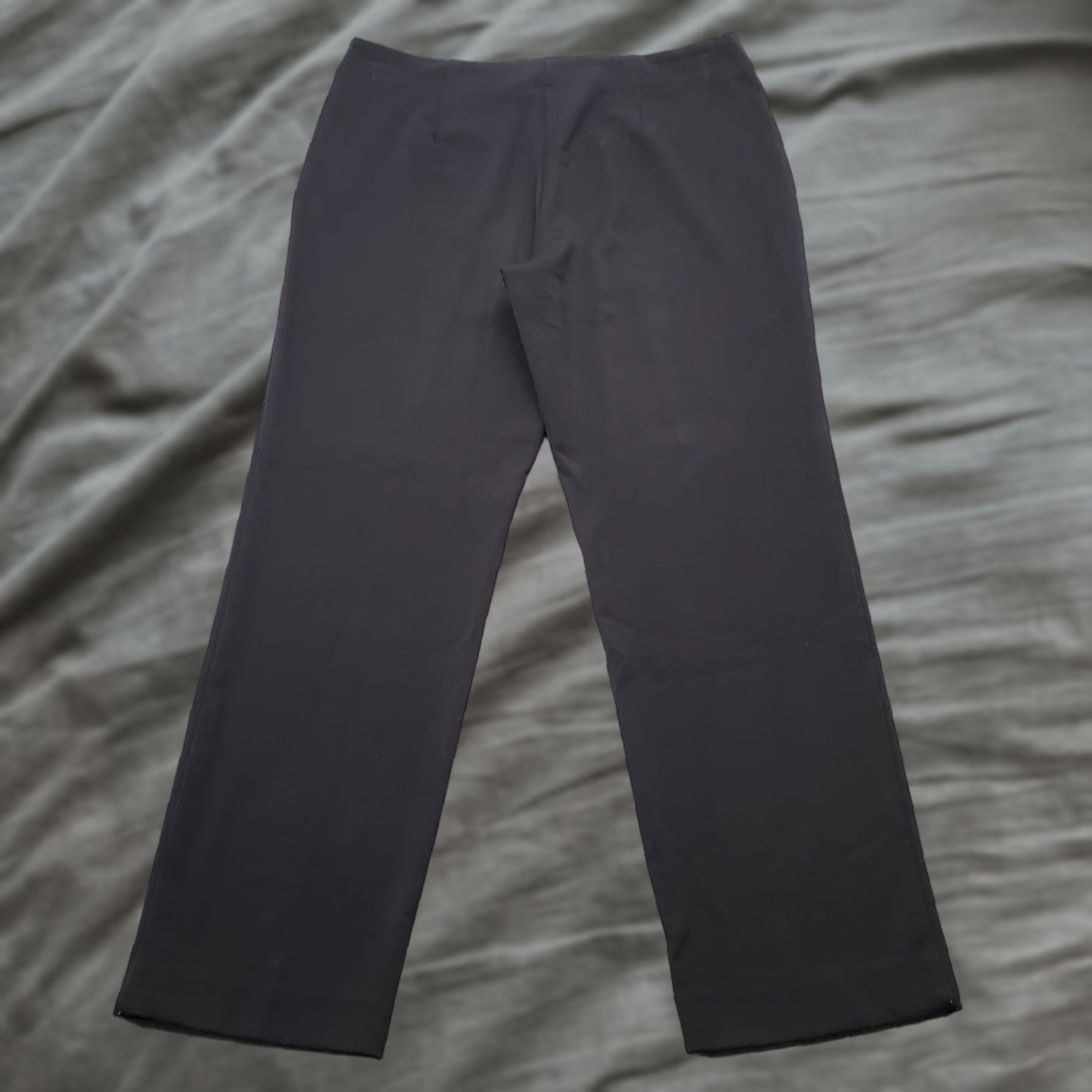 Talbots Talbots Heritage Pants Womens 14 Black Career Stretch Straight Leg Side Zip Pants Size 36" / US 14 / IT 50 - 1 Thumbnail