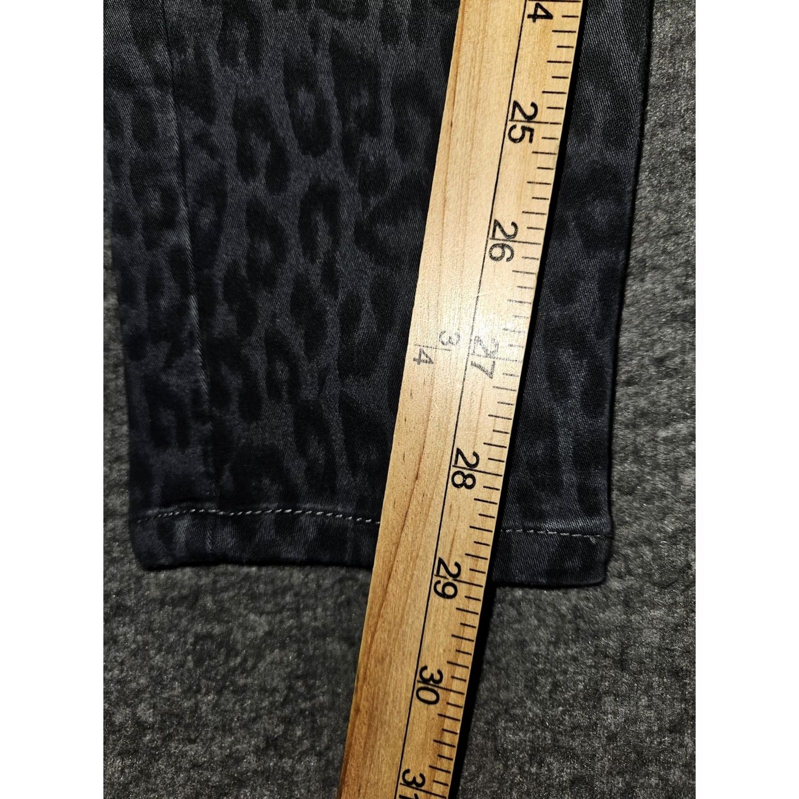 Vintage Democracy Skinny Jeans Womens 8 Gray Animal Print Stretch Zipper Size 30" / US 8 / IT 44 - 5 Thumbnail