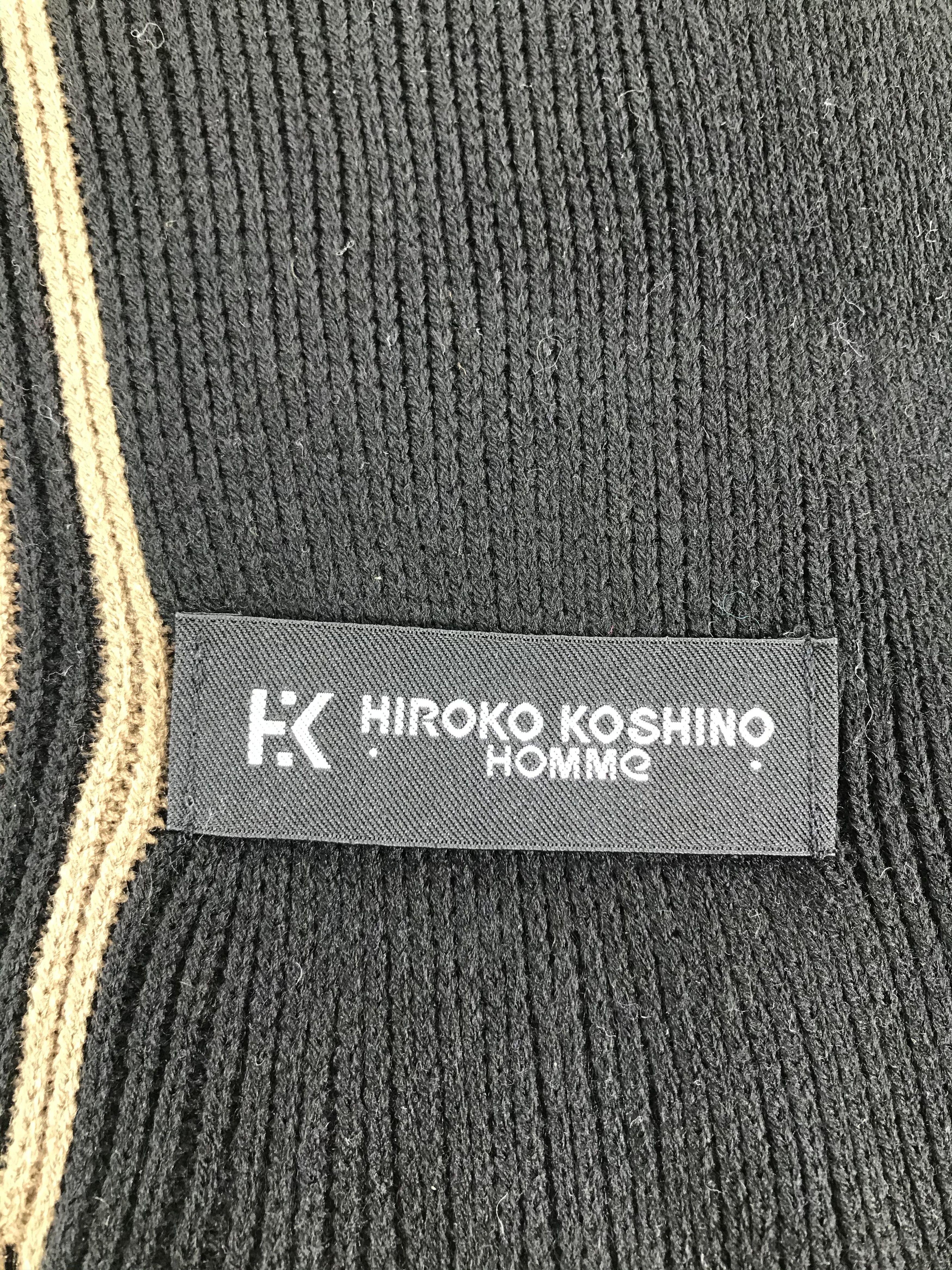 Hiroko Koshino Homme Hiroko Koshino Homme Striped Wool Scarf Muffler V270 Size ONE SIZE - 4 Thumbnail