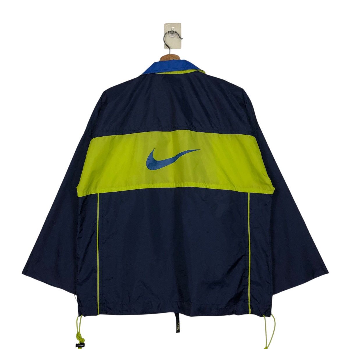 Nike Vintage Nike Swoosh Windbreaker — Electric Yellow Panel Size US M / EU 48-50 / 2 - 9 Thumbnail