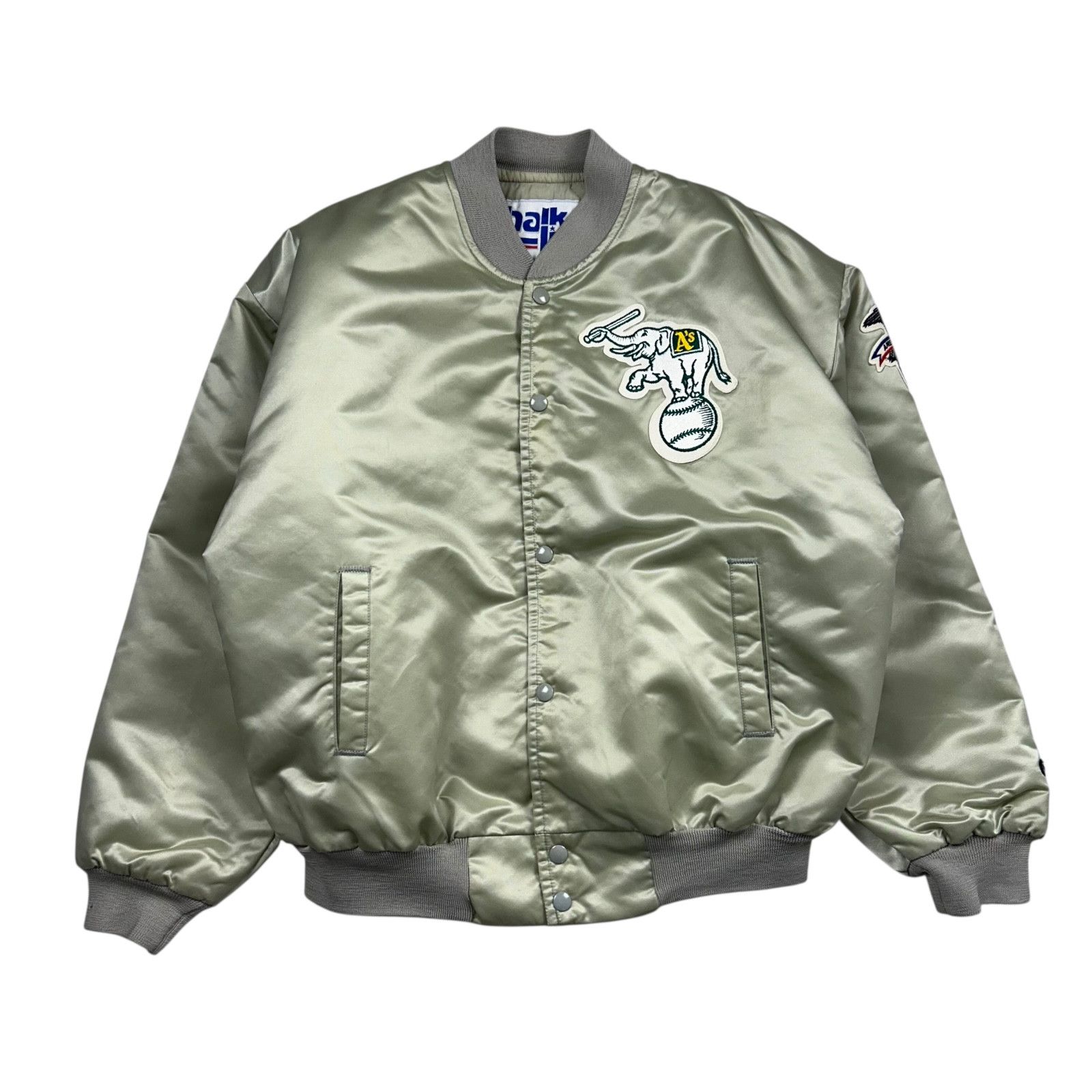 MLB VTG 90s MLB OAKLAND ATHLETICS A's CHALK LINE SATIN JACKET Size US L / EU 52-54 / 3 - 2 Thumbnail