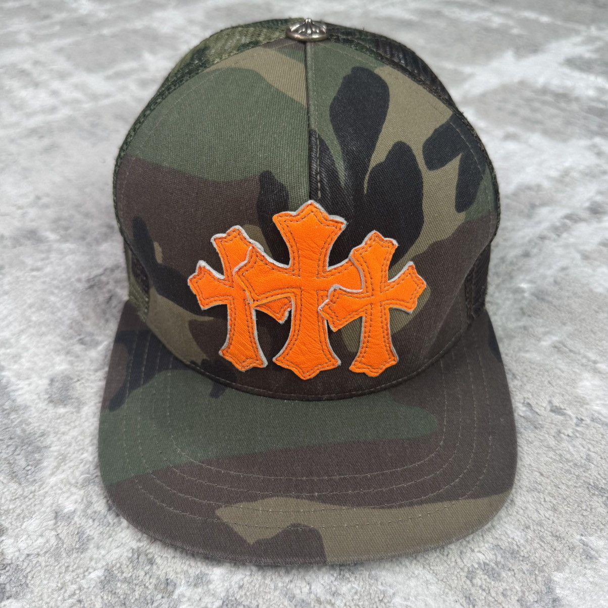 Chrome Hearts Gas station triple cross embroidered hat 'olive