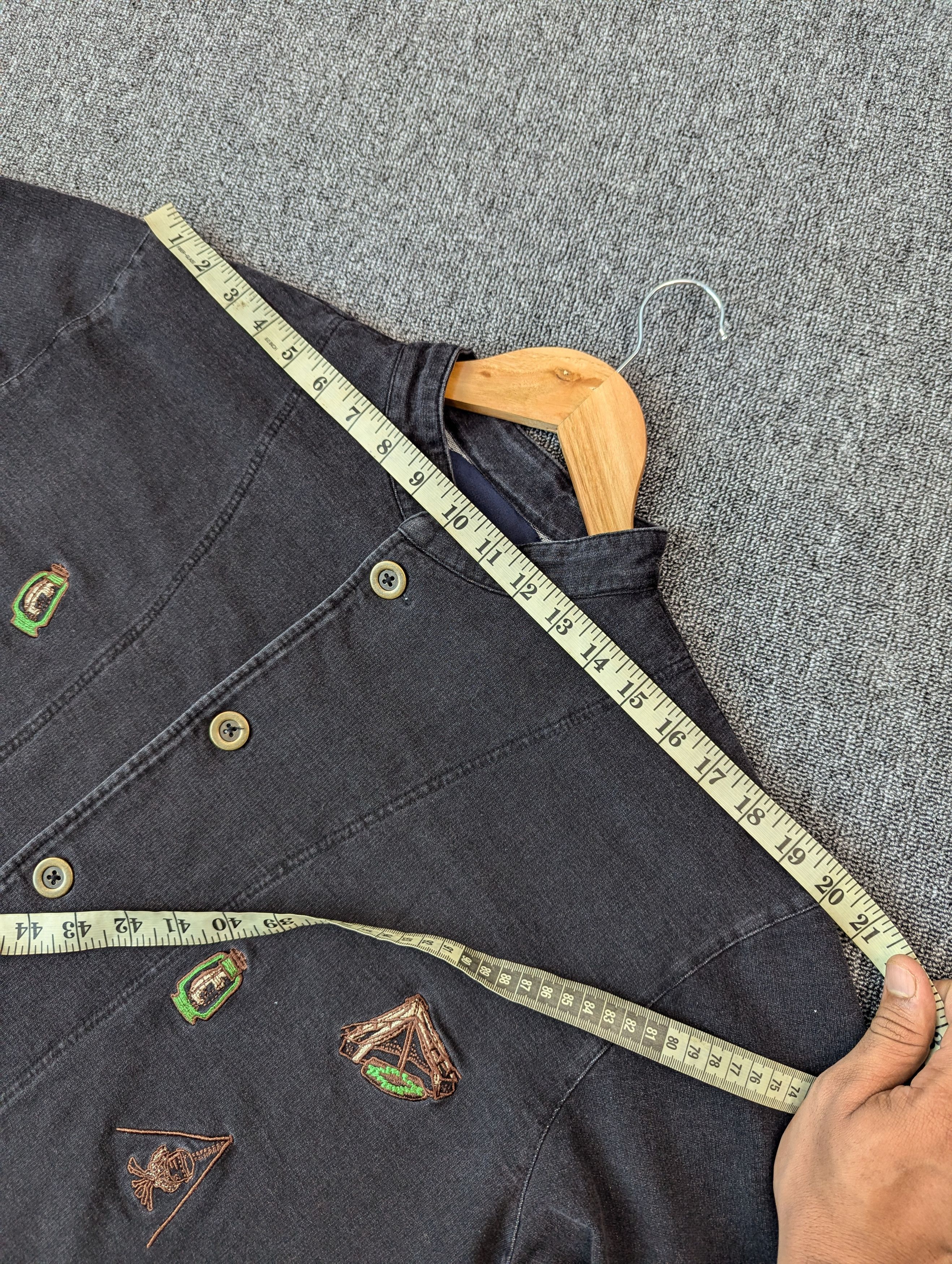 GRN Amina X Grn Stretch Denim Button Ups Jacket Size US L / EU 52-54 / 3 - 13 Thumbnail
