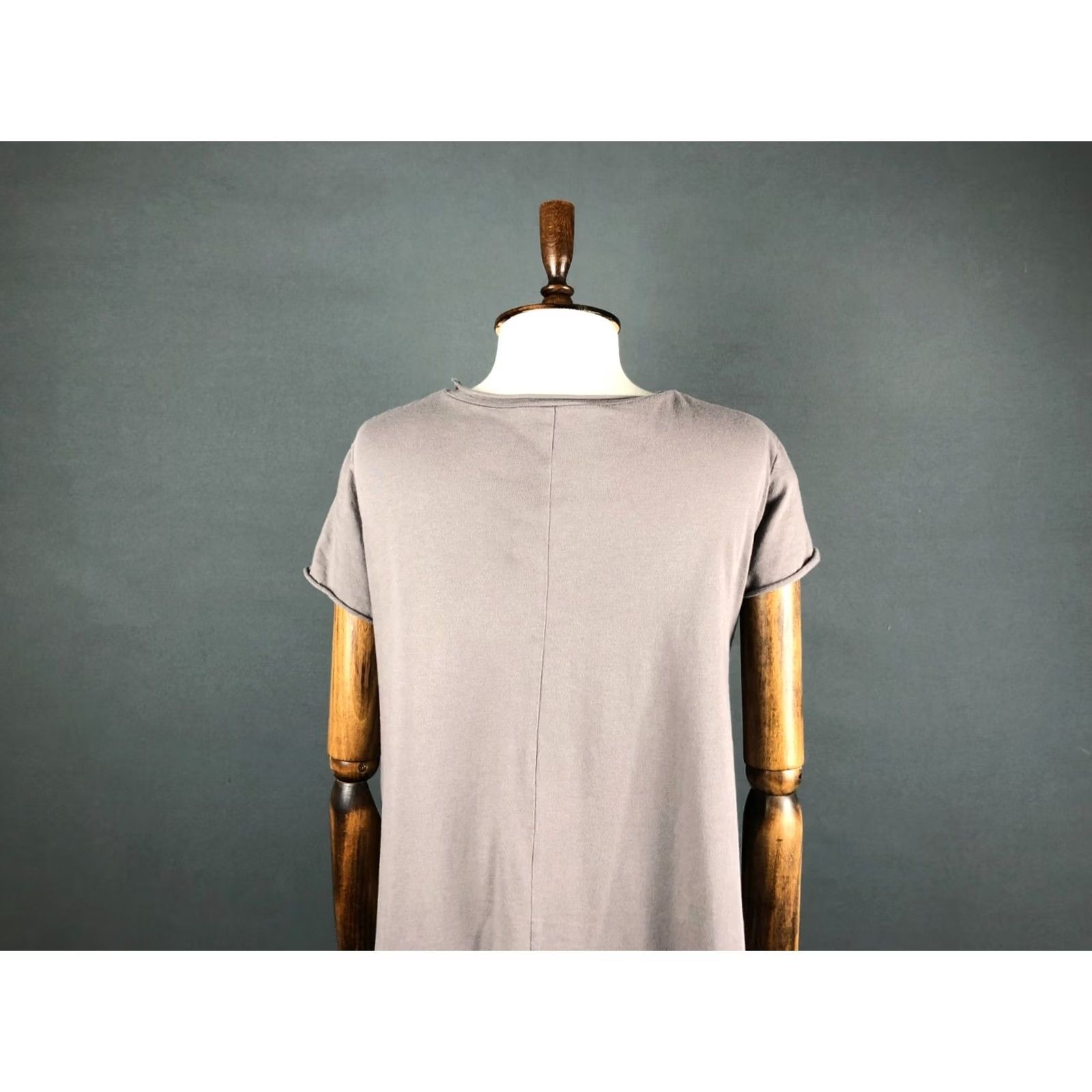 Vintage Studio B3 Women's Blouse Size EU 32/US 32 Brown Cotton Short Sleeve Layered Asymmetric Tourniquet? (Remove) Size XXS / US 00 / IT 34 - 4 Thumbnail