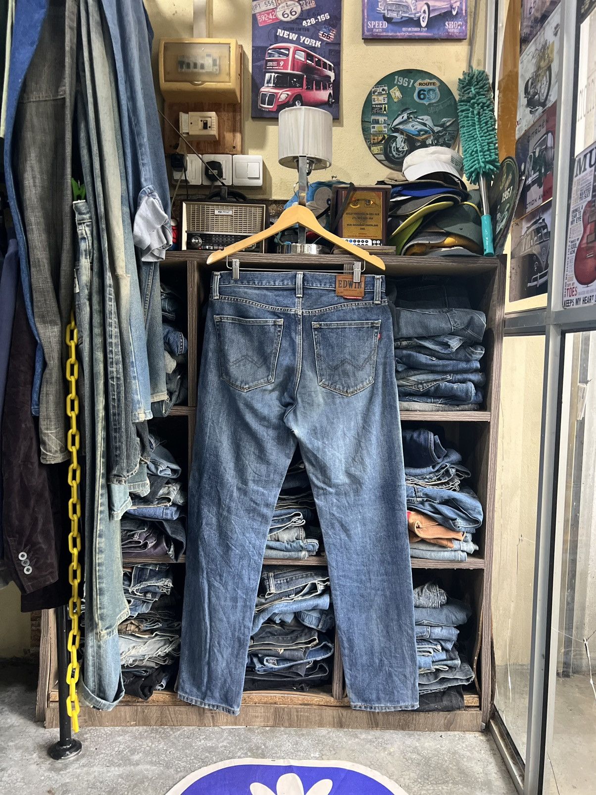 Edwin 🔥Vintage Edwin 407 Distressed Denim Size US 34 / EU 50 - 2 Thumbnail