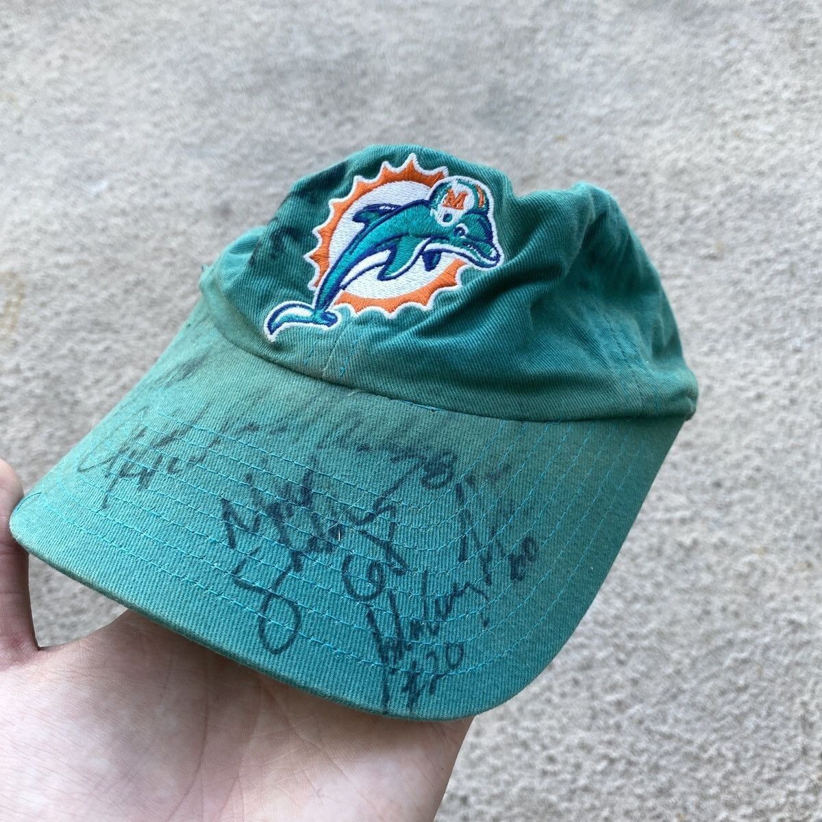 Vintage vintage 80s signatures Miami Dolphins cap Jersey faded nfl Size ONE SIZE - 3 Thumbnail