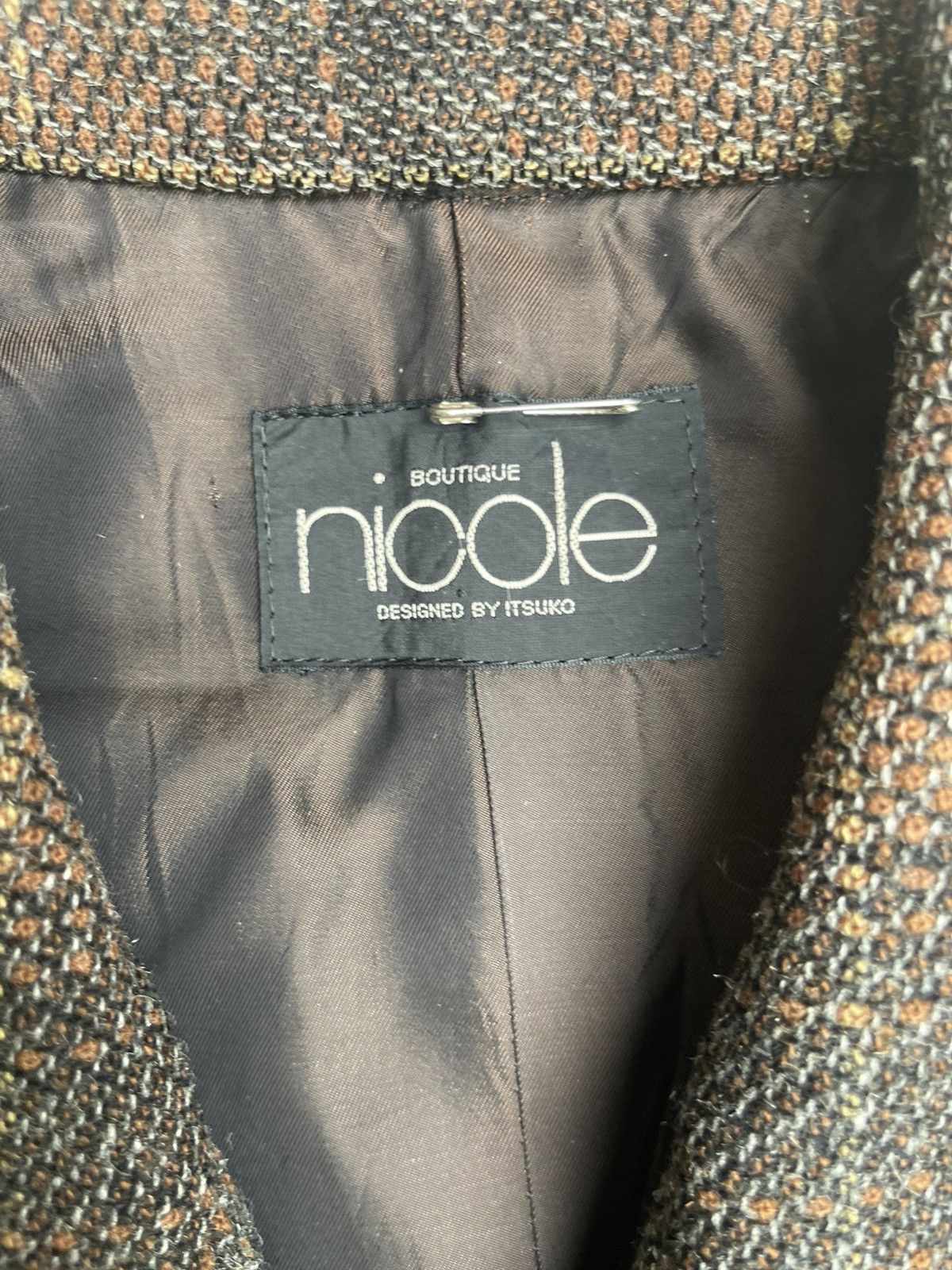 Nicole Club Vintage Nicole Tsuko Plaid Wool Overcoat Japan Boutique 80s Size US M / EU 48-50 / 2 - 3 Thumbnail