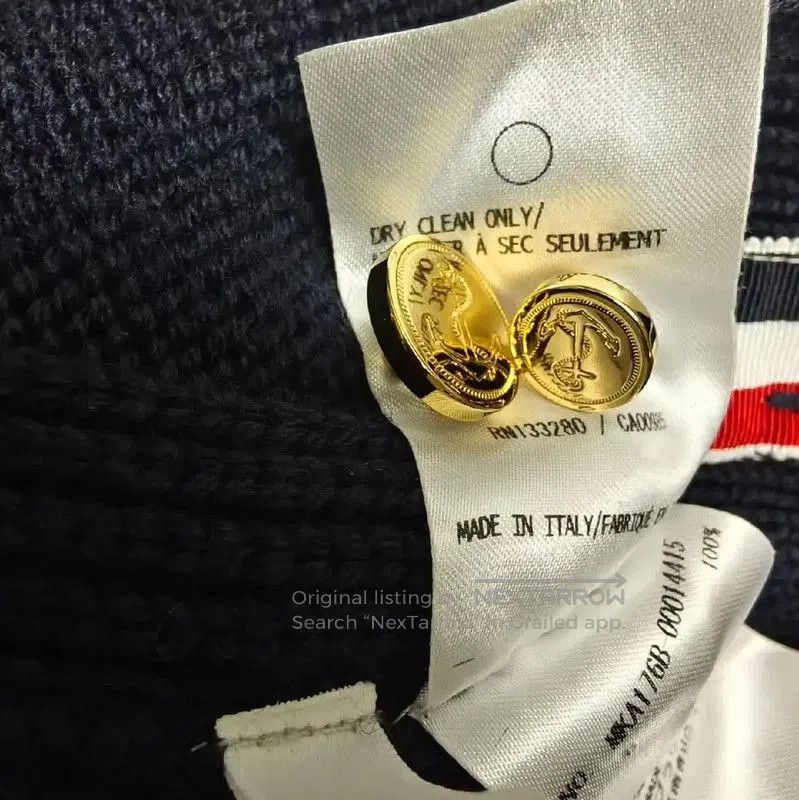 Thom Browne Thom Browne Navy Blue Crewneck Sweater for Men . Size US S / EU 44-46 / 1 - 4 Thumbnail