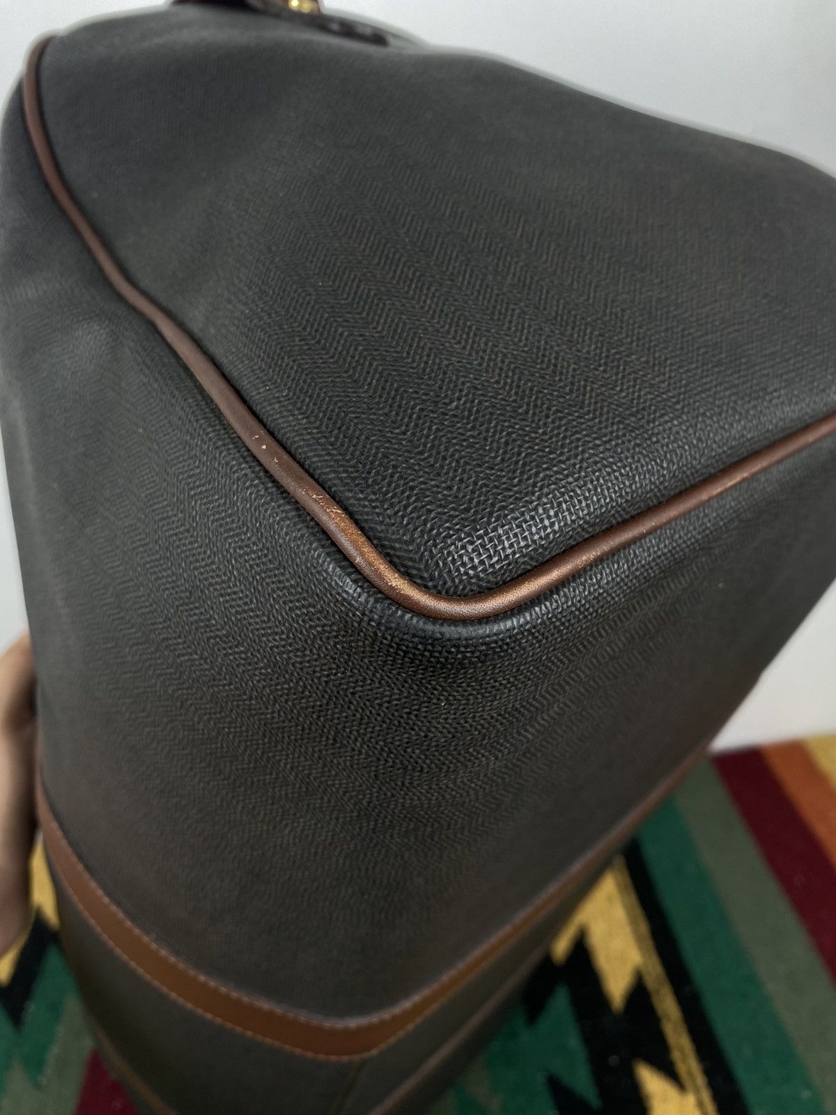 Alfred Dunhill Alfred Dunhill Brown PVC Leather Trim Boston Bag Size ONE SIZE - 8 Thumbnail