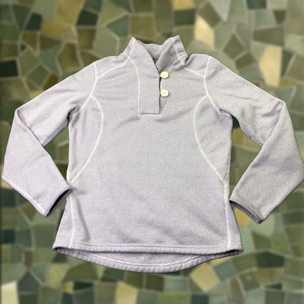 The North Face The North Face Womens Shirt Top M Gray 1/4 Button Fleece Mock Neck Pullover Size M / US 6-8 / IT 42-44 - 1 Thumbnail