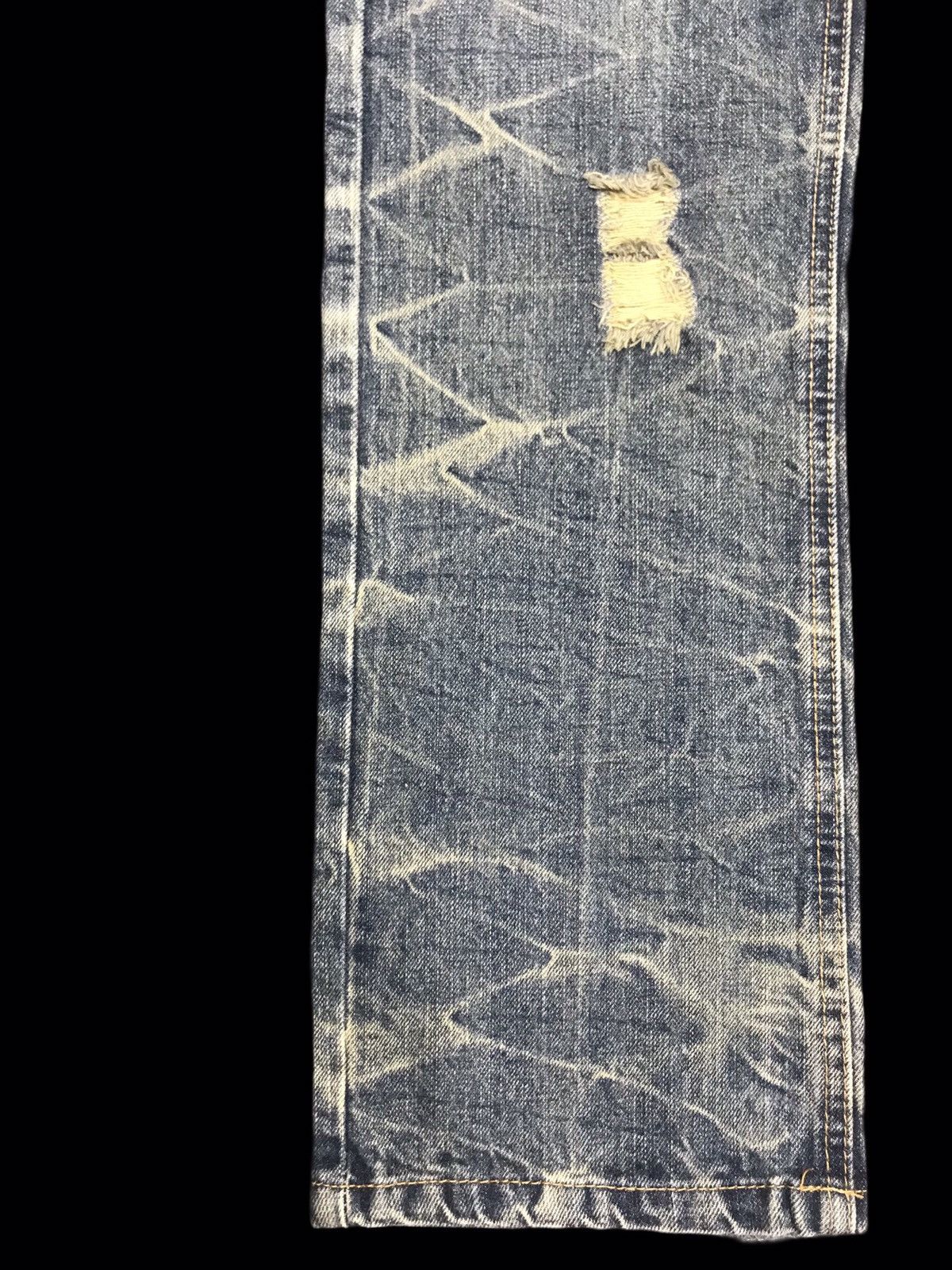 Designer 💥DENIM ART💥PLAYCHESS Rare Distressed Boro Style Denim F177 Size US 31 - 9 Thumbnail