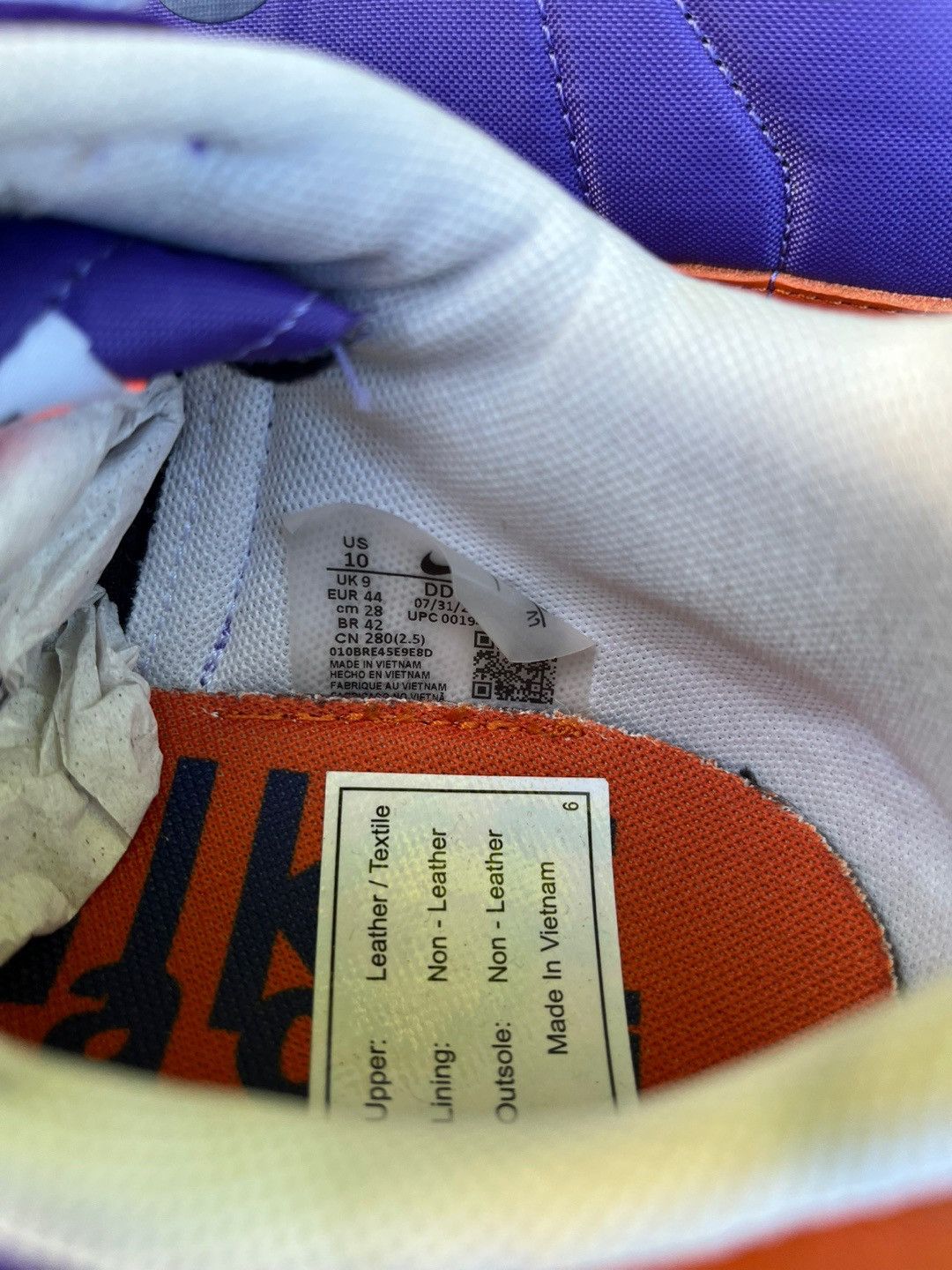 Nike × Sacai Nike Sacai Vaporwaffle Dark Iris sneakers Size US 10 / EU 43 - 6 Thumbnail