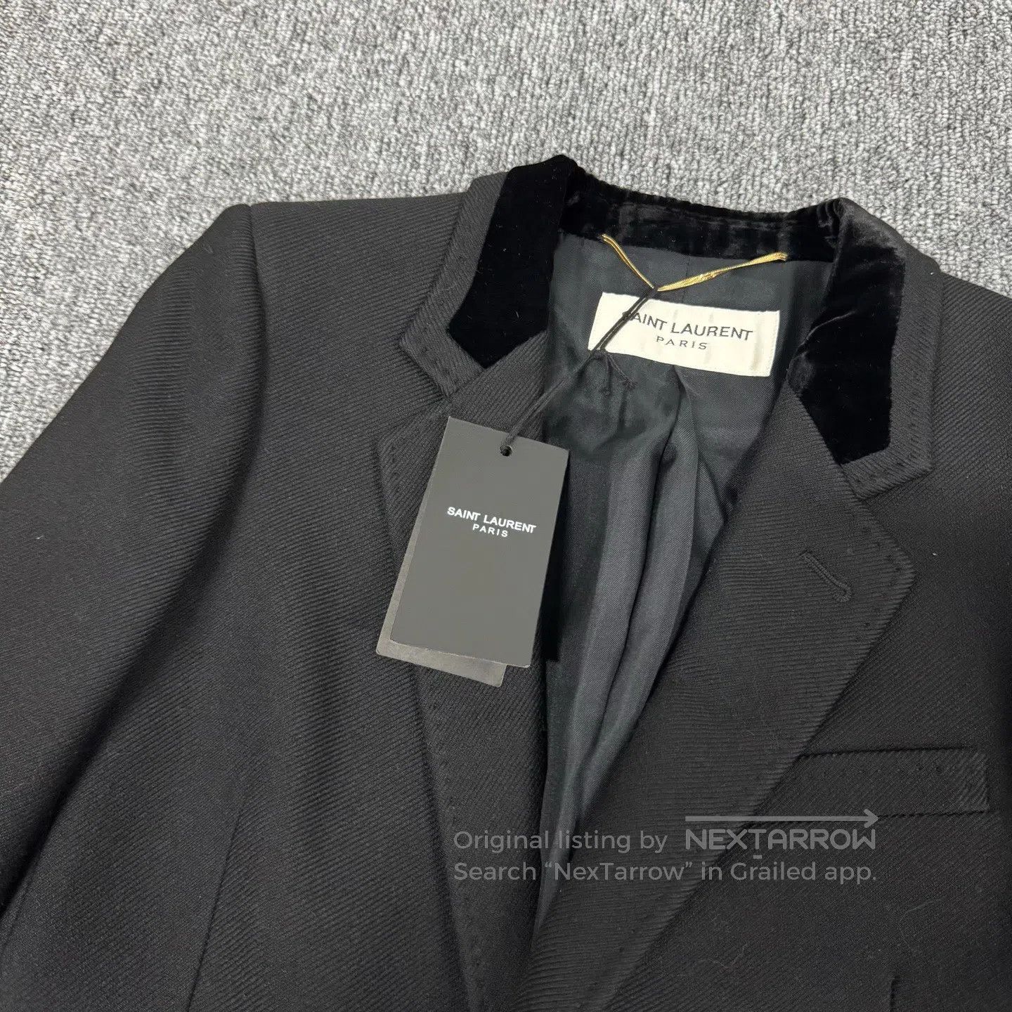 Saint Laurent Paris Saint Laurent Paris Medium-to-long length velvet-collar su Size M / US 6-8 / IT 42-44 - 4 Thumbnail