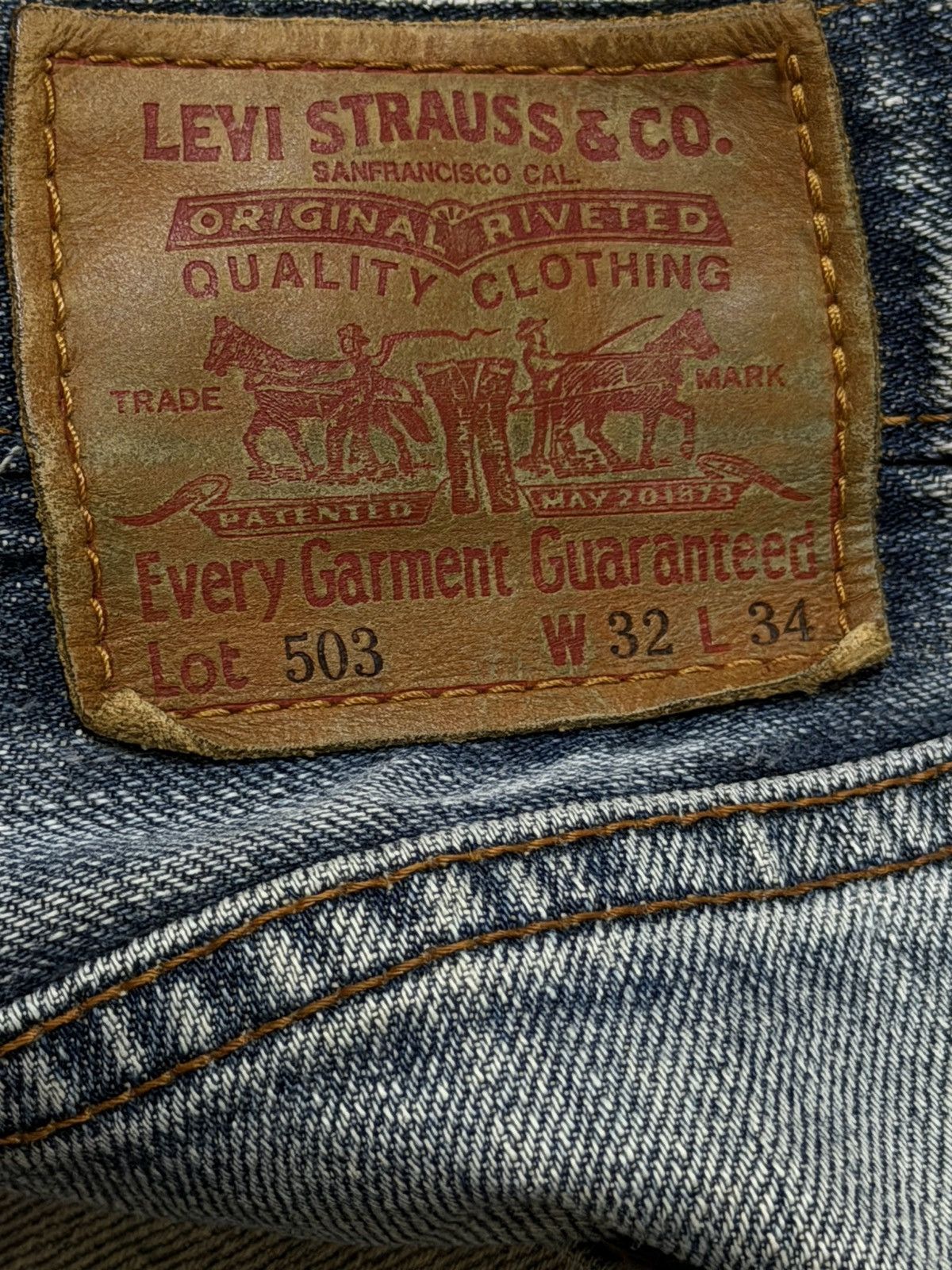 Levi's Vintage Y2K Japan Levis 503 Blue Faded Wash Relaxed Wide Leg Size US 31 - 6 Thumbnail