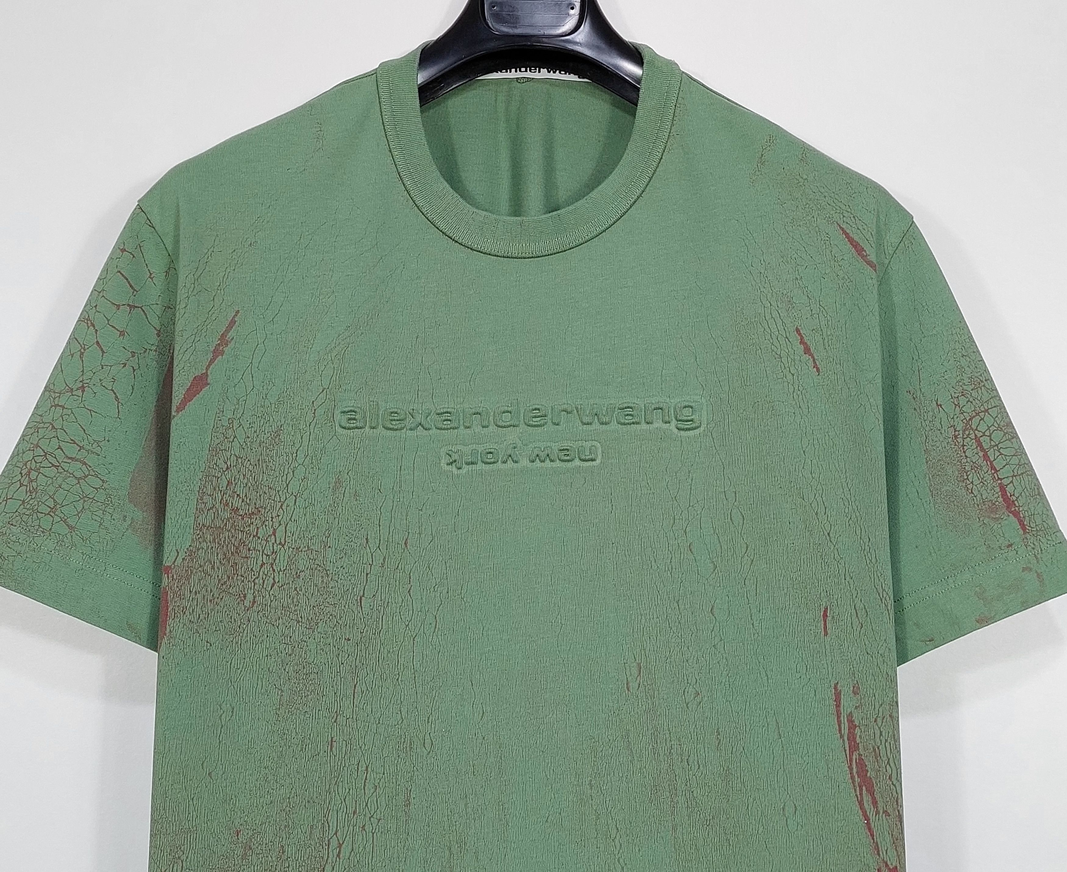 Alexander Wang emboss logo tshirt - kelly green M Size US M / EU 48-50 / 2 - 7 Thumbnail