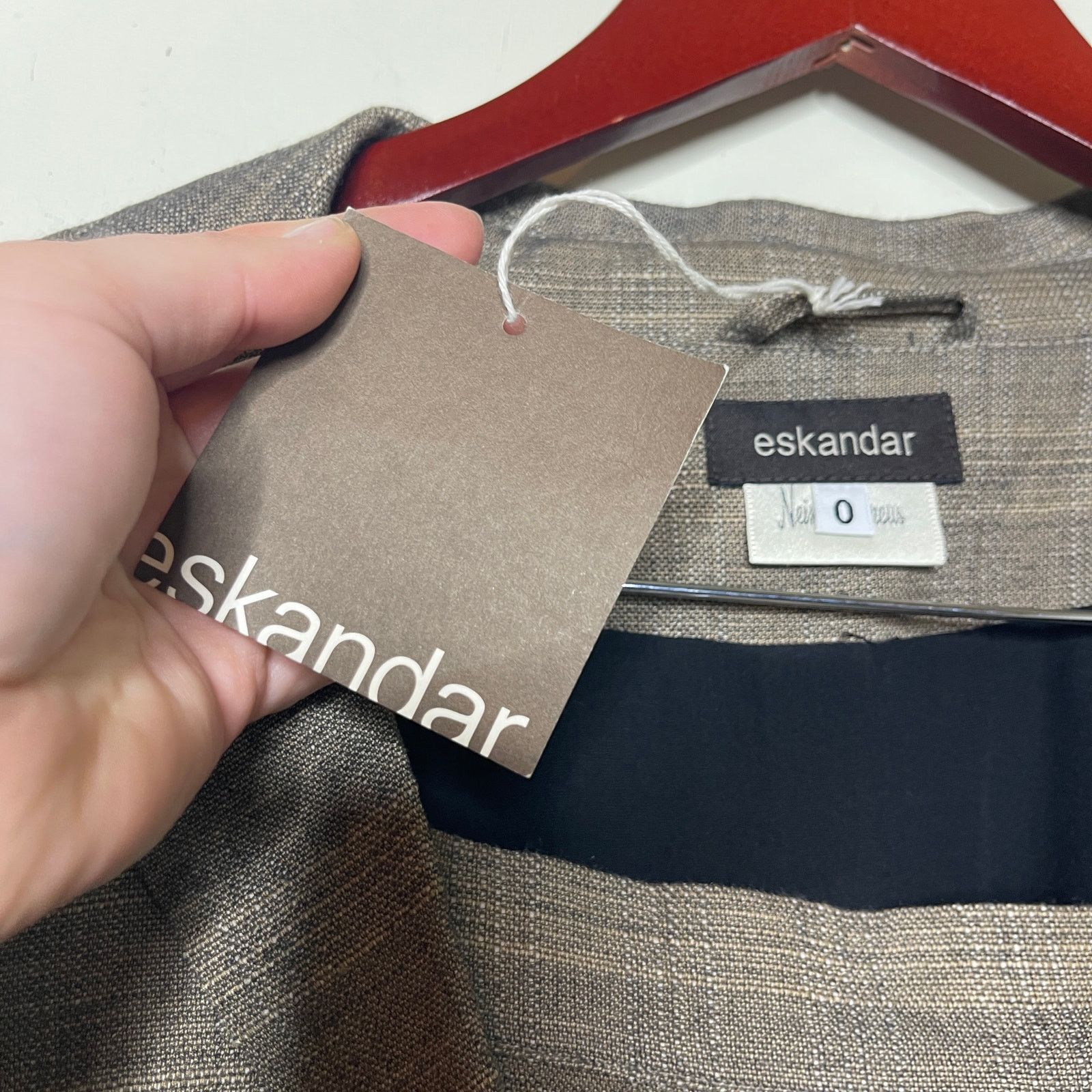 eskandar New Eskandar Open collar jacket blazer 0 S wool linen blend Size S / US 4 / IT 40 - 4 Thumbnail