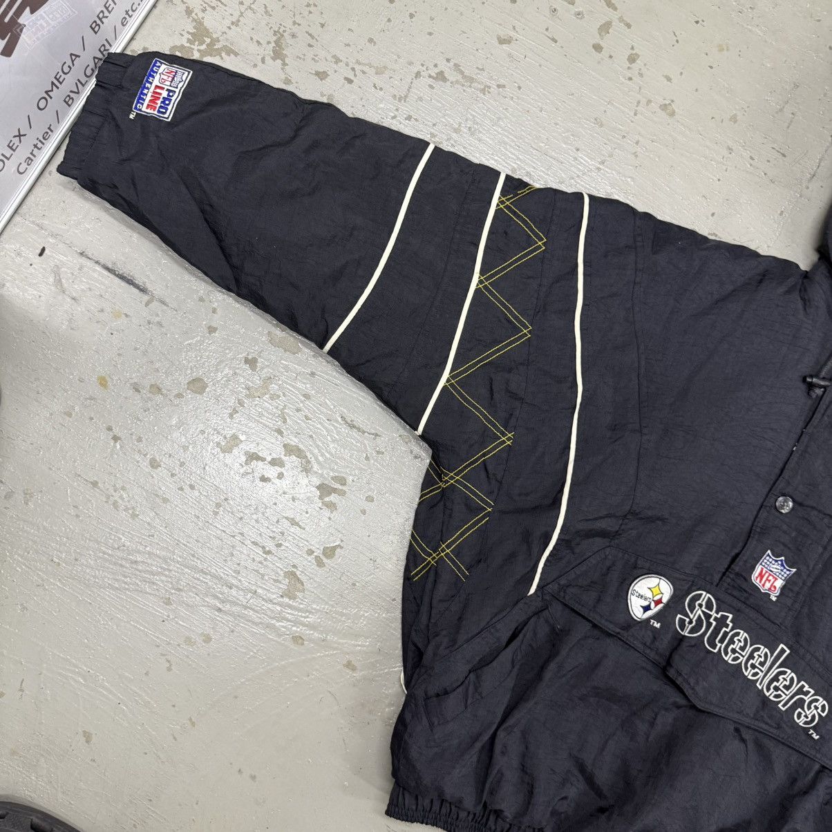 NFL VTG 90s Starter NFL Pittsburgh Steelers Logo Pullover Jacket Size US L / EU 52-54 / 3 - 5 Thumbnail