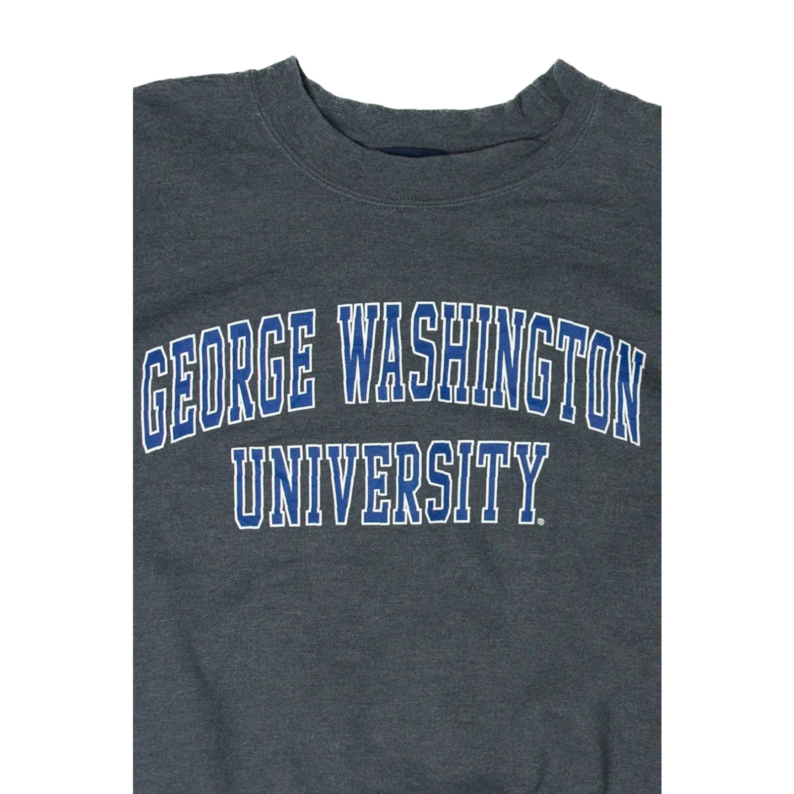 George George Washington Univerity Sweatshirt MV Sport Cotton / Polyester Grey Long Sleeve X-Large Vintage Mens Womens Boys Girls Size US XL / EU 56 / 4 - 2 Thumbnail