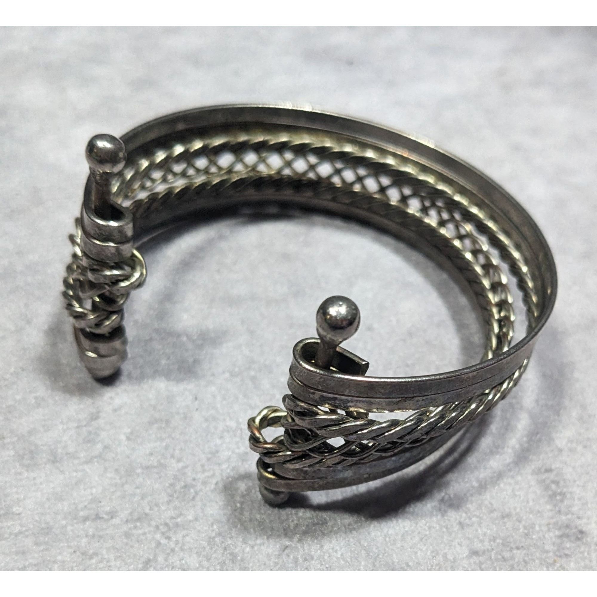 Other Braided Multilayer Silver Tone Cuff Bracelet Size ONE SIZE - 6 Thumbnail