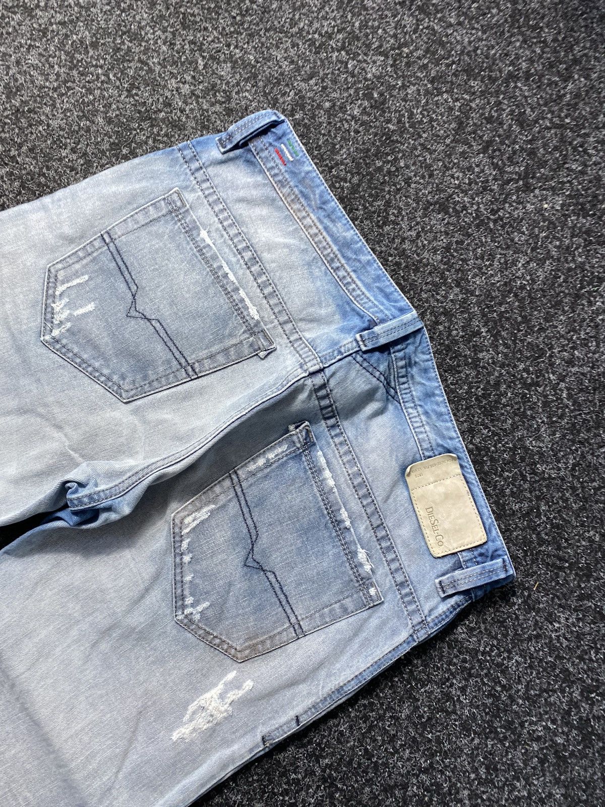 Diesel × Japanese Brand 🔥OPIUM Diesel Washed Blue White Distressed Jeans Punk Rare Size US 34 / EU 50 - 4 Thumbnail