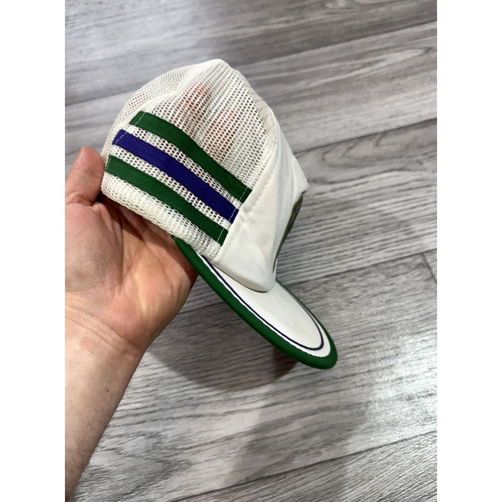 Vintage VINTAGE Wimbledon Tennis Snapback Trucker Hat Yupoong Made In Korea White OS Adults Mens Womens Size ONE SIZE - 2 Thumbnail